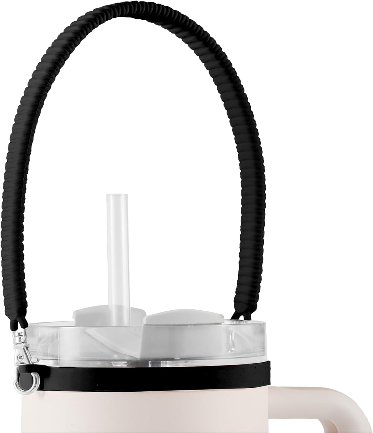 Water Bottle Handle Attachment for Stanley, Silicone Water Bottle Strap Portable Water Bottle Sling, Accessories for Most 8-40Oz Cups