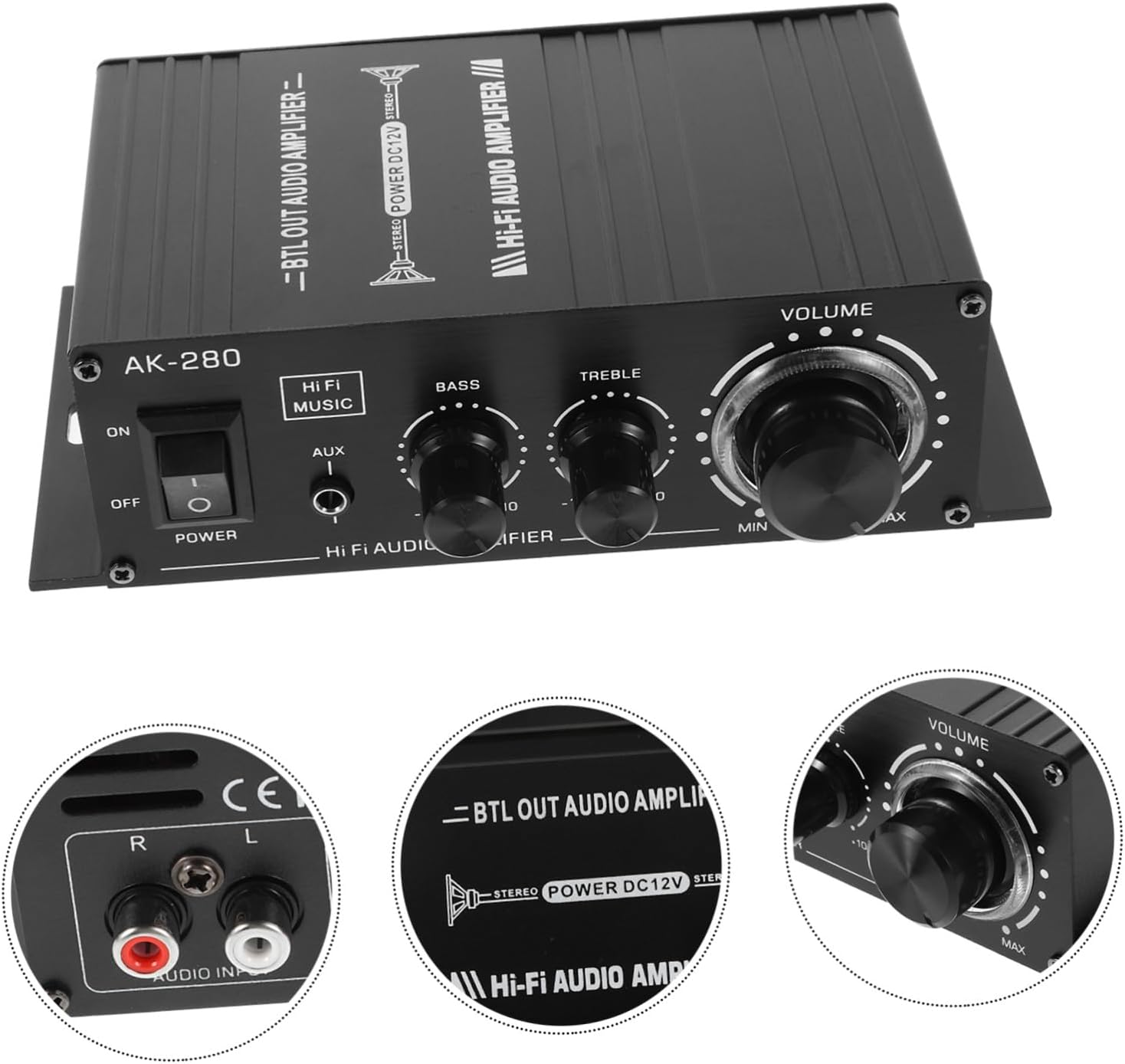 BUGUUYO Mini Portable Amplifier Compact Audio Power Amp for Car Motorcycle Computer Home Voice Amplification Compatibility Easy Installation