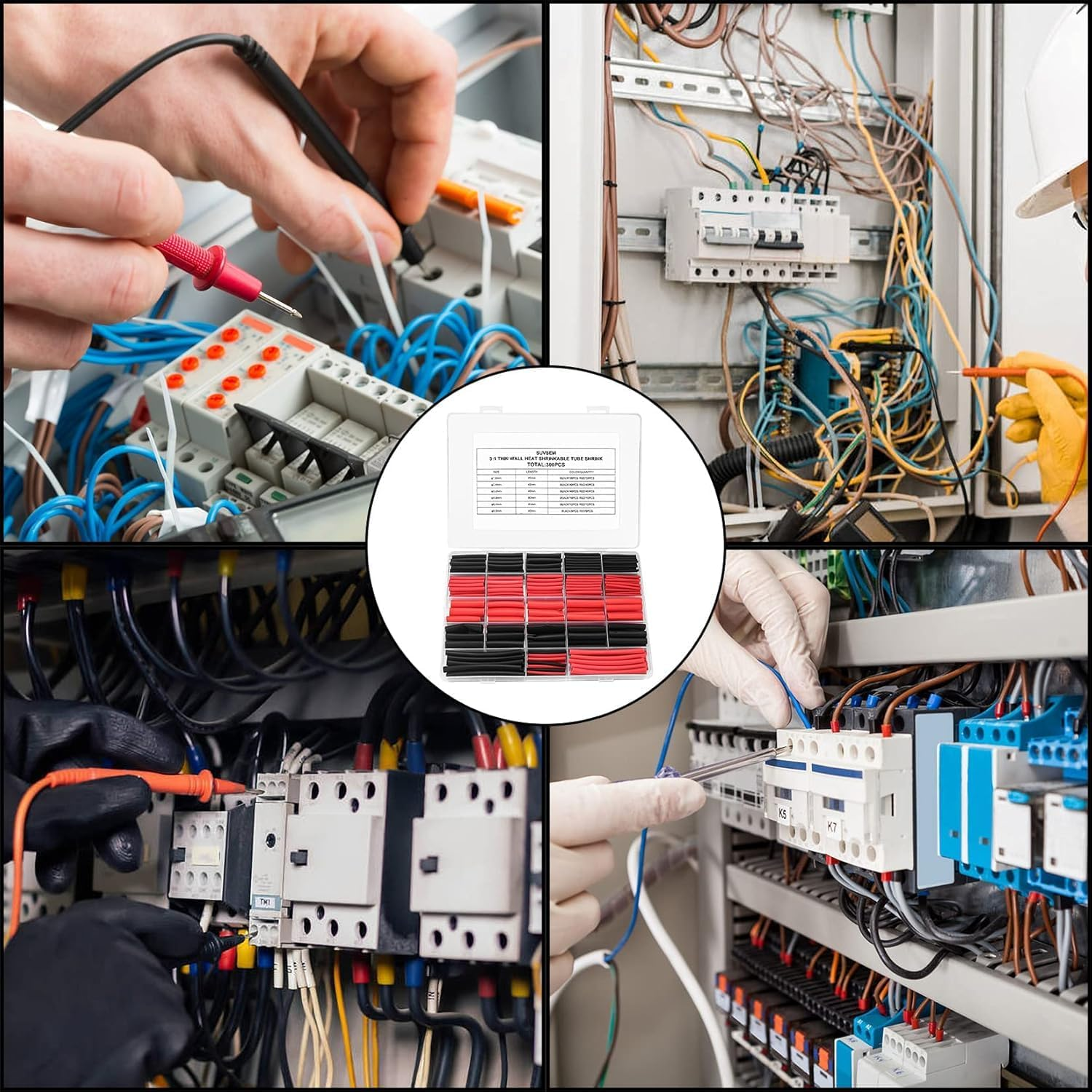 400 Pcs Heat Shrink Tubing Kit, 3:1 Ratio Heat Shrink Wrap Tubing Kit, Electrical Insulation Cable Sleeve,7 Sizes Cable Wire Heat Shrink Tub for Home and Industrial image number 4