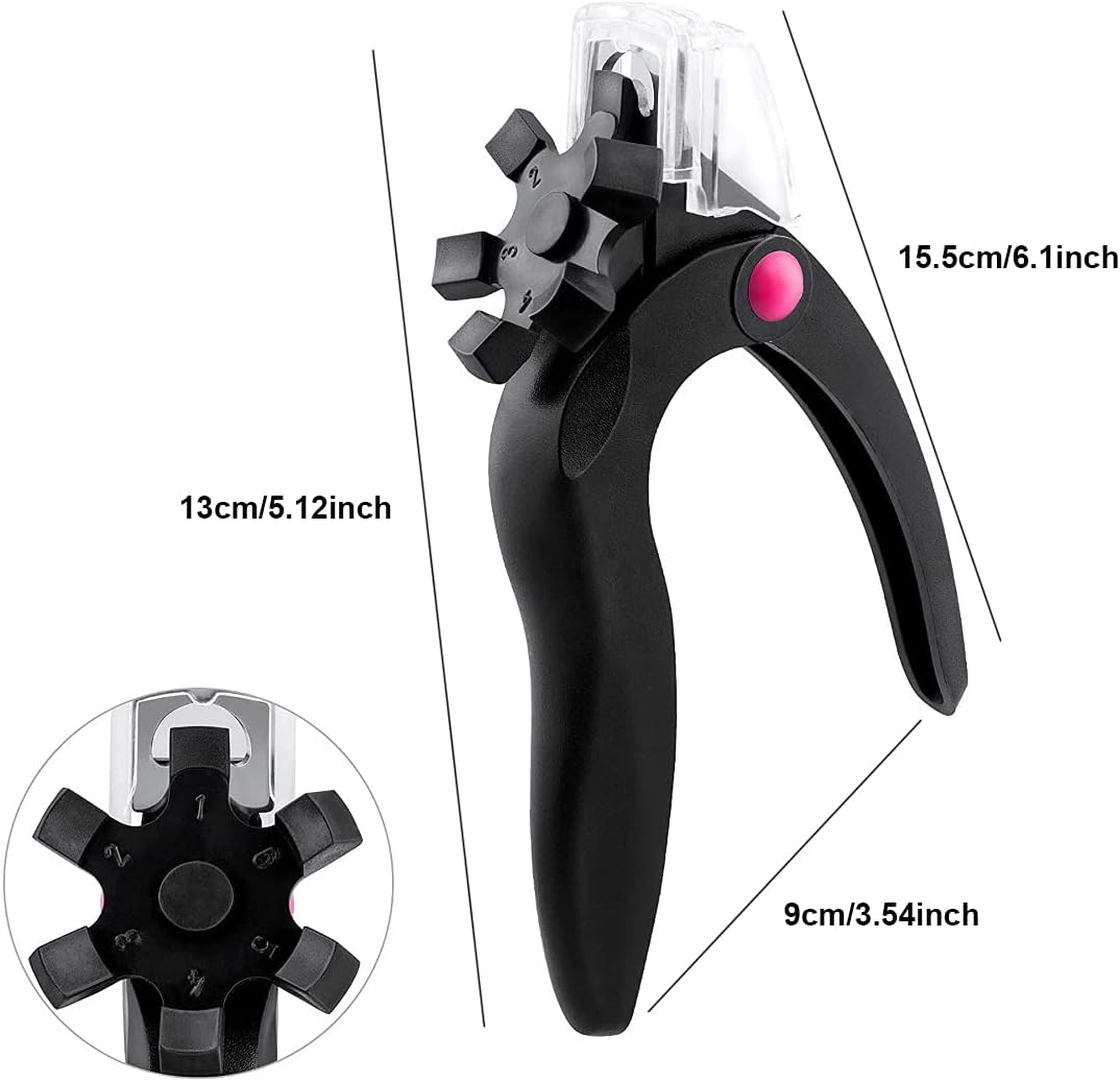 2PCS Nail Clipper Acrylic Nail Cutter Stainless Steel Nail Tips Cutter Gel False Nail Trimmer Fake Nail Clipper Adjustable Nail Art Manicure Tools，White+Black