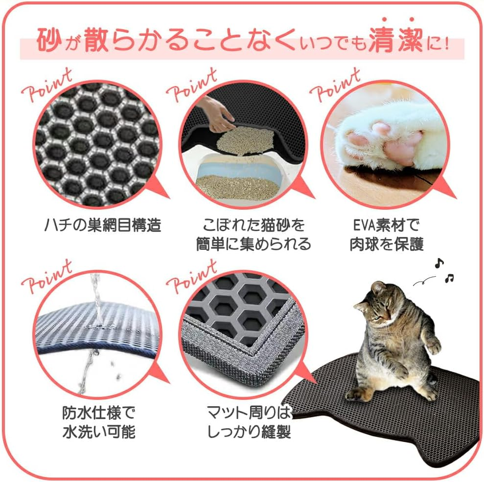 Best Answer Cat Sand Mat Sand Removal Mat Cat Pink 19.3 X 25.6 Inches (49 X 65 Cm) Toilet Mat for Cats Folding Dog Cat Sand Mat Shatterproof Cat Toilet Supplies Pet Double Layer Anti-Slip Mat Easy