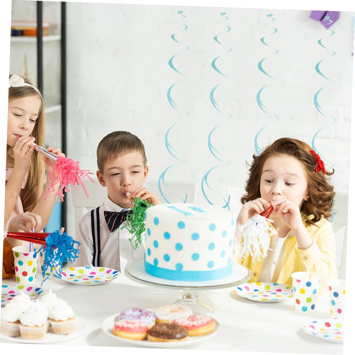 Yardwe 18Pcs Spiral Pendant Wedding Decorations Party Theme Decorations Kit Swirl Hanging for Celebration Decor image number 4