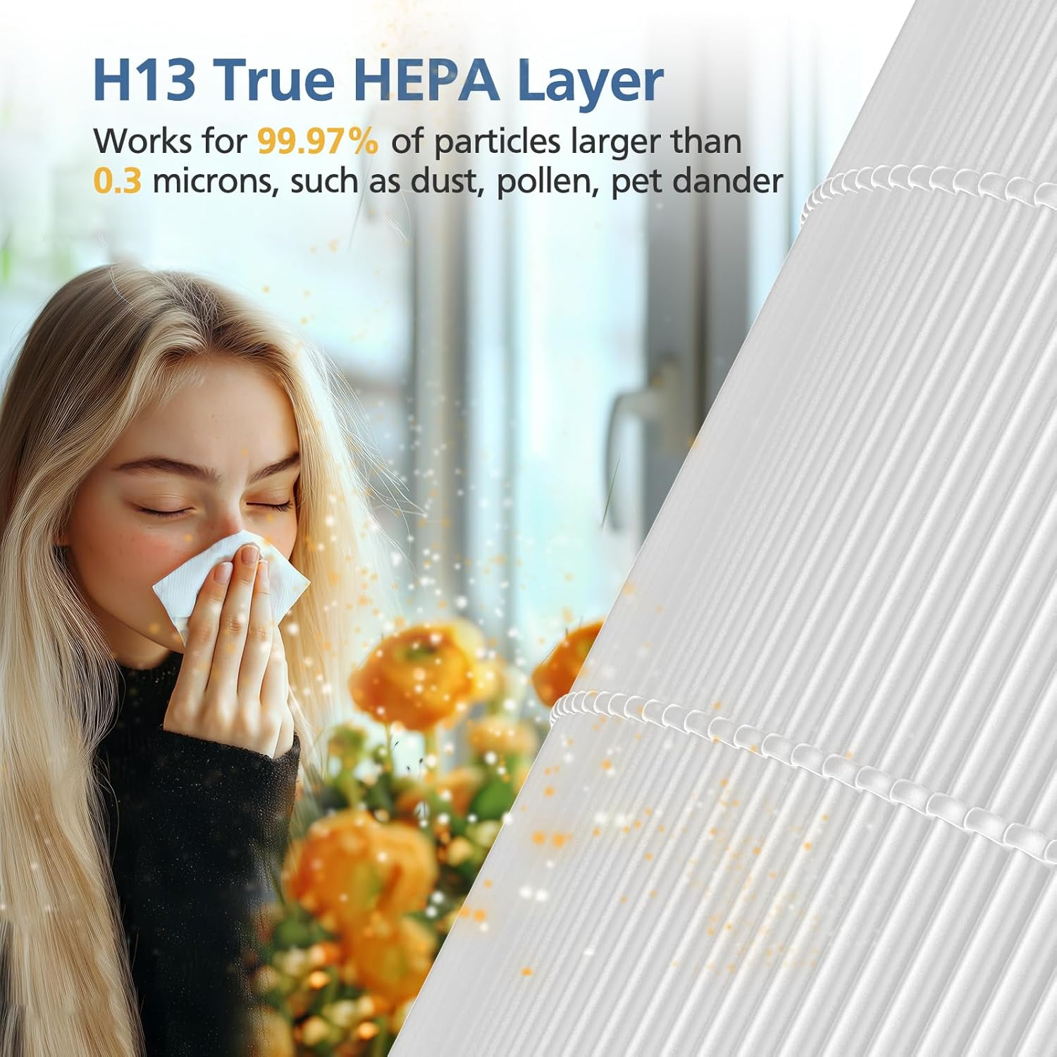 FY0194/30 HEPA Replacement Filter Compatible with Philips 800 & 800I Series Air Purifier (AC0820/30, AC0850/70), Replace Part # FY0194/30, 2 Pack image number 1