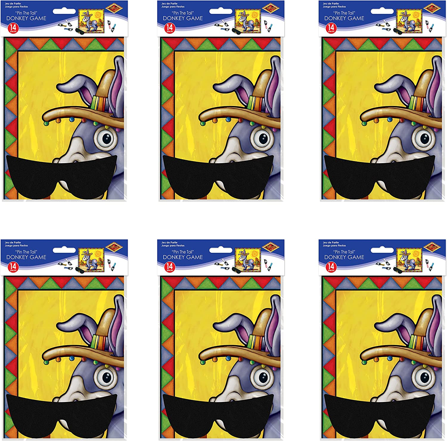 Donkey Game Party Accessory Pack of 6 image number 3