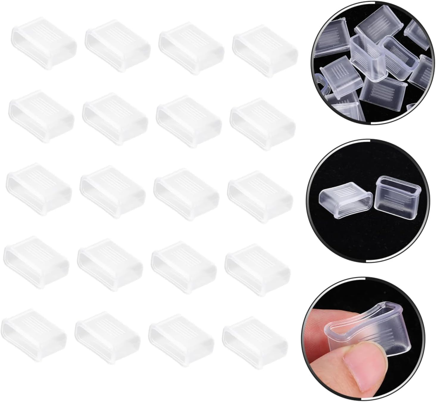 20 Pcs Whistle Mouth Covers Sports Whitsle Cushioned Mouth Grip Coach Whistle Mouth Guard Sports Whistles Protctor for Referee Outdoor Whistles Coach and Referee Gear image number 4