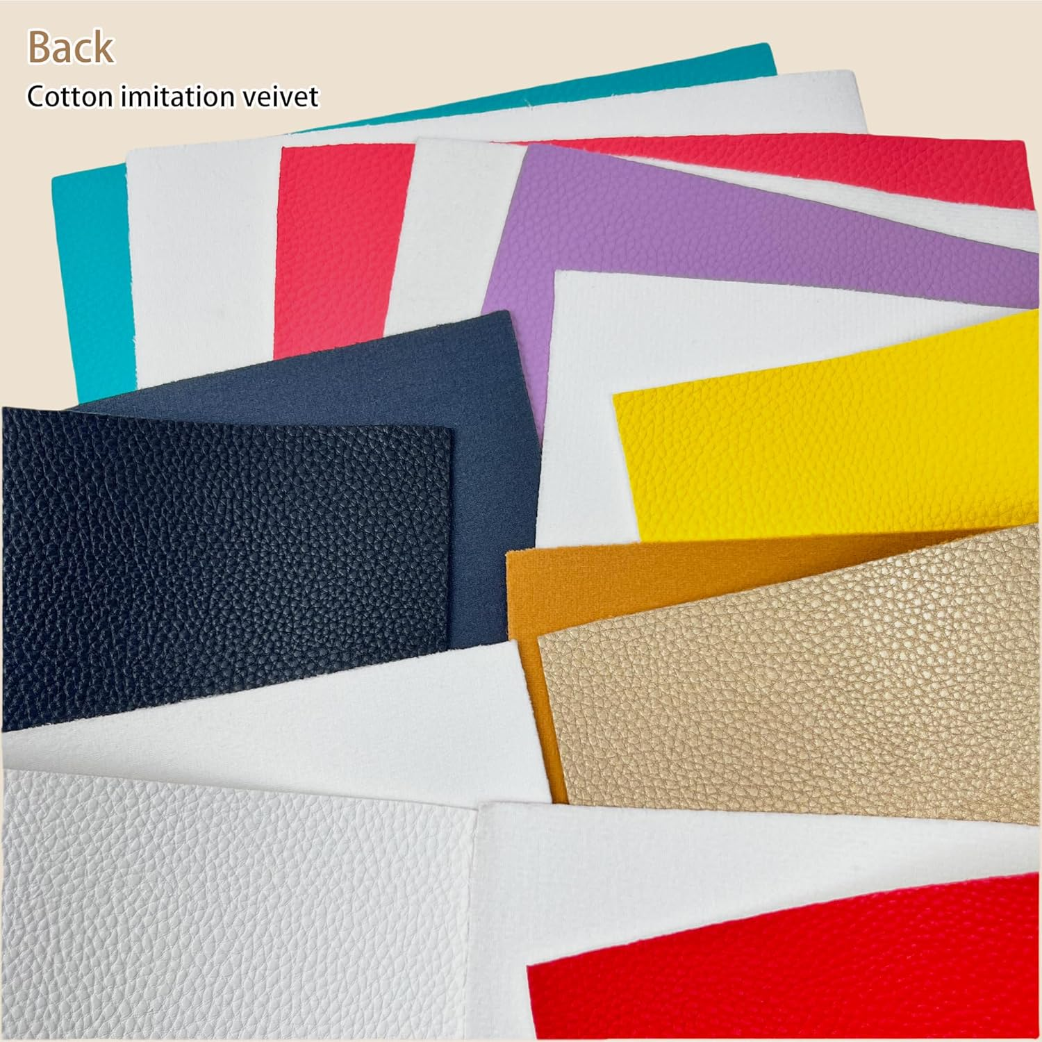 AUXIN 10 Pcs A4 Size (21Cm X 30Cm) Faux Leather Sheets for Bows Earrings Purses Making, PU Synthetic Fabric Bundles for DIY Jewelry Crafts (B) image number 3