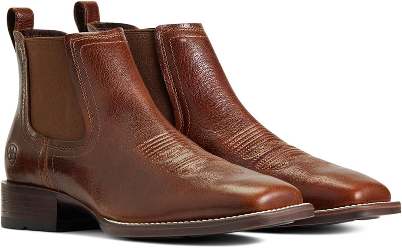 ARIAT Men'S Booker Royal Ultra Full-Grain Leather Ankle Boot Broad Square Toe - 10040289 image number 4