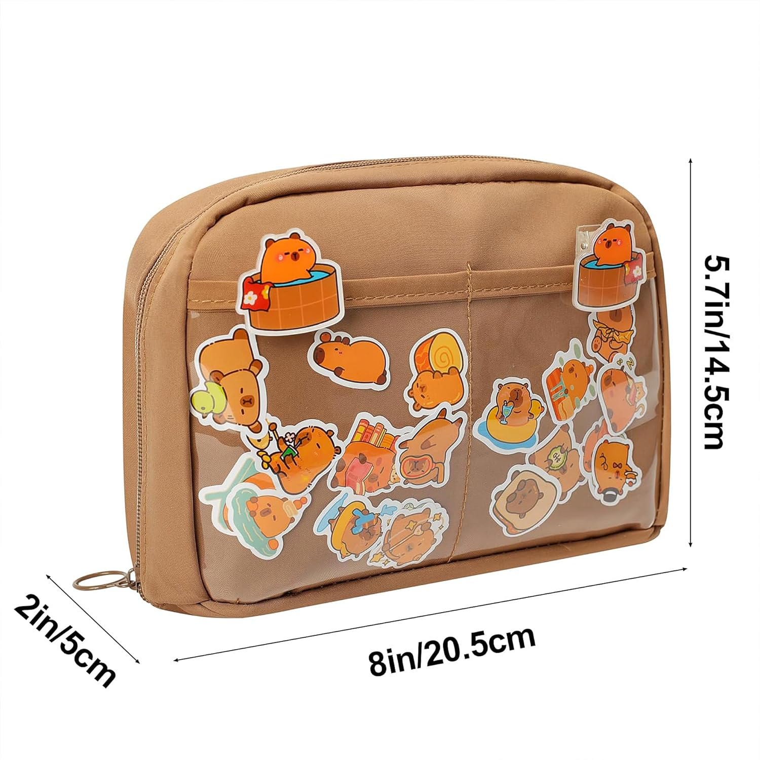 TSWCBYYLB Cute Large Capybara Pencil Case Pouch Stationery Gifts Set for School Supplies image number 3