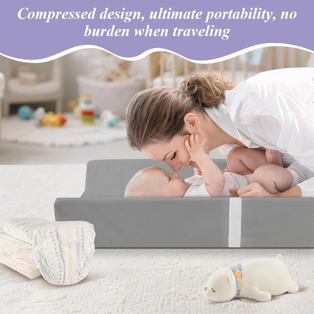 Changing Pad,Waterproof Change Mat,Portable Nursing Care Table,Non-Slip Changing Pad,Wipe-Clean Pu Cover,Lightweight Kids Accessories,For Dressers,Tables image number 2