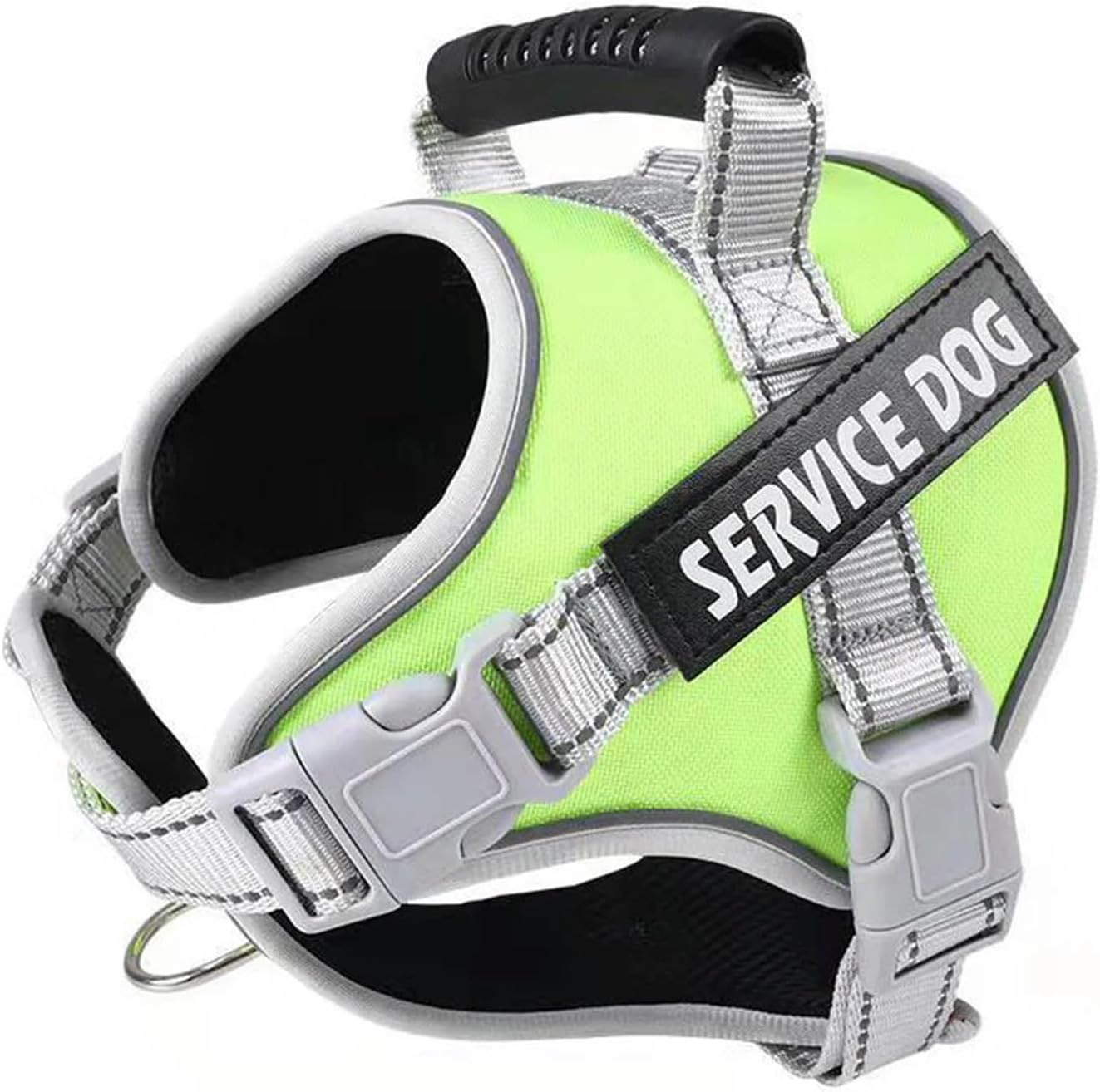 UOSIA No Pull Tactical Dog Harness Service Dog Vest Adjustable Military Dog Vest Harness with Rubber Handle Easy Control Pet Vest for Small Medium Large Dogs