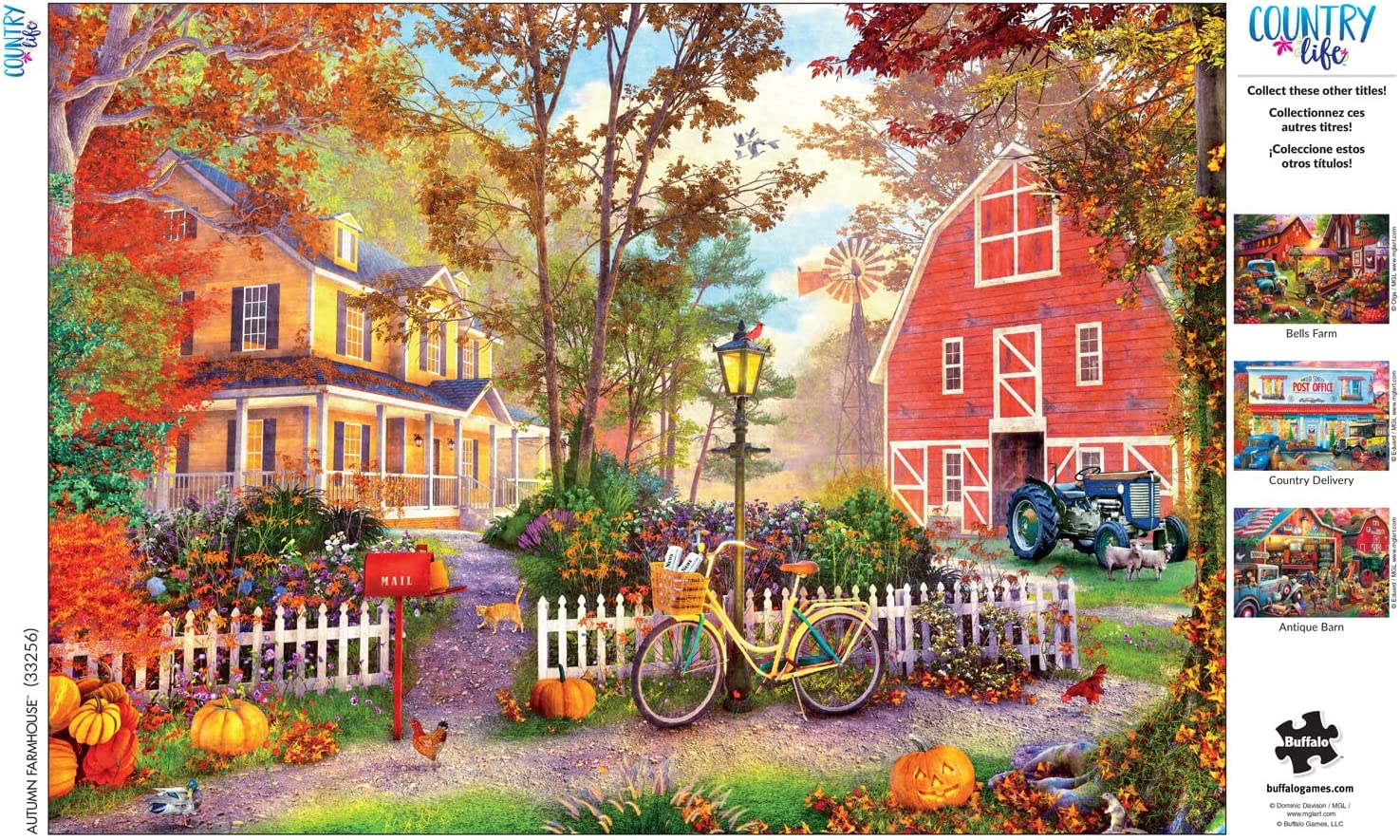 Buffalo Games - Country Life - Autumn Farmhouse - 500 Piece Jigsaw Puzzle image number 1