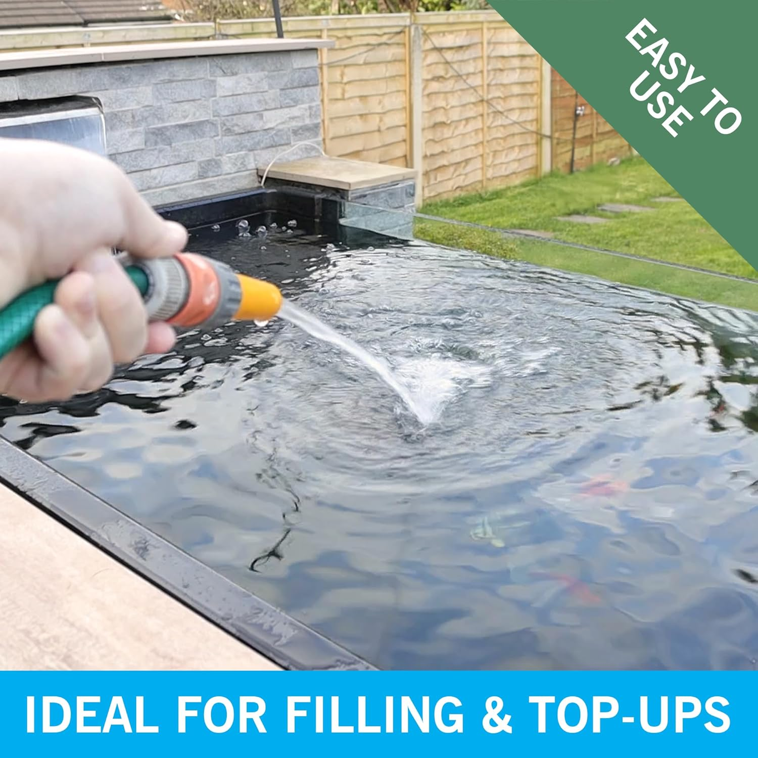 Evolution Aqua Pond Dechlorinator for Fish Ponds &ndash; Activated Carbon Chlorine Remover Garden Hose Inline Water Filter for Pond Tap Water Treatment / 12-Inch image number 1