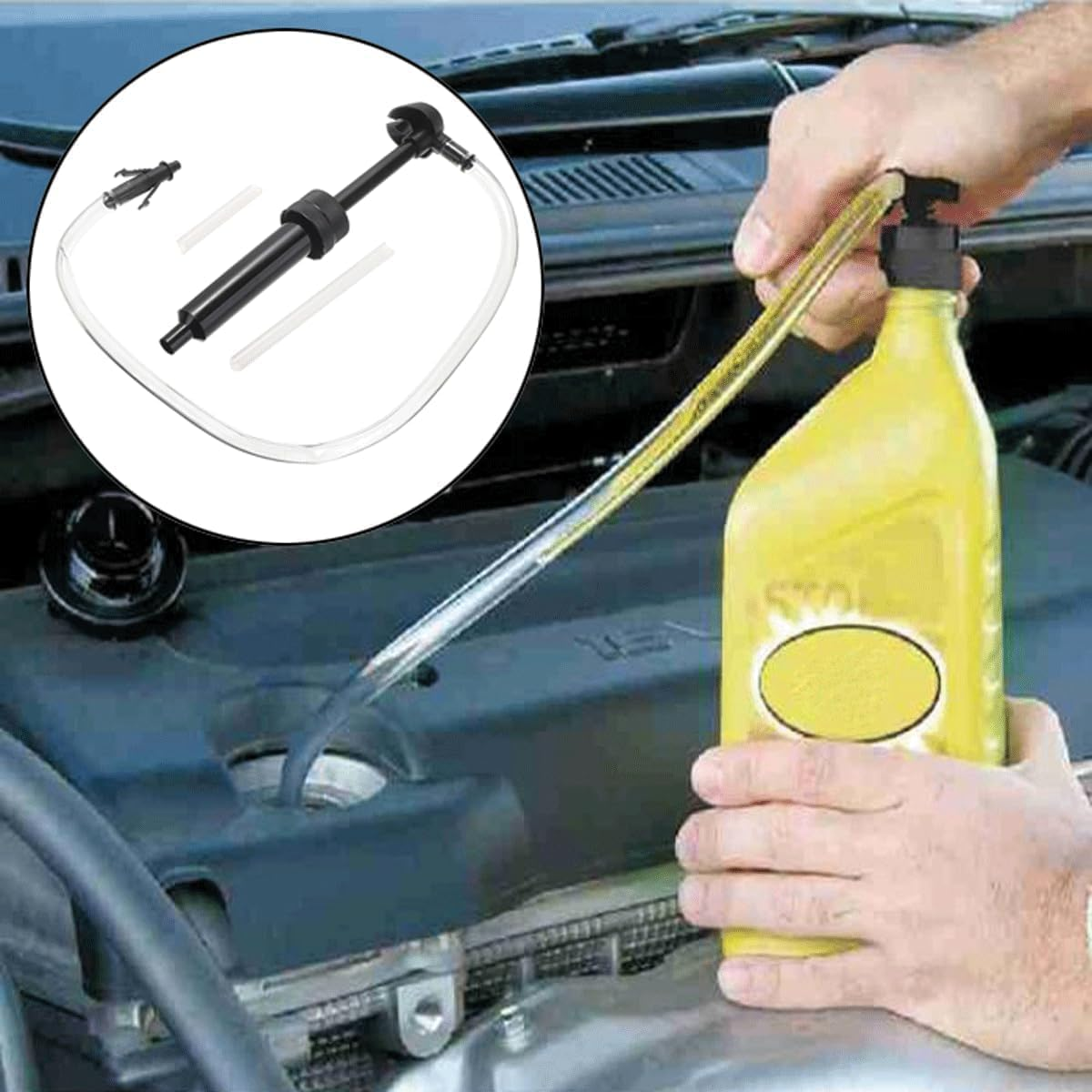 Gear Oil Pump for Gallon Bottles and Quart Bottle, 1Pc Lubricating Oil Fluid Transfer Pump, Lubricant Fluid Transfer Pump, Transmission Fluid Pump, Portable Extra Long Hose Liquid Pump Transfer Pump