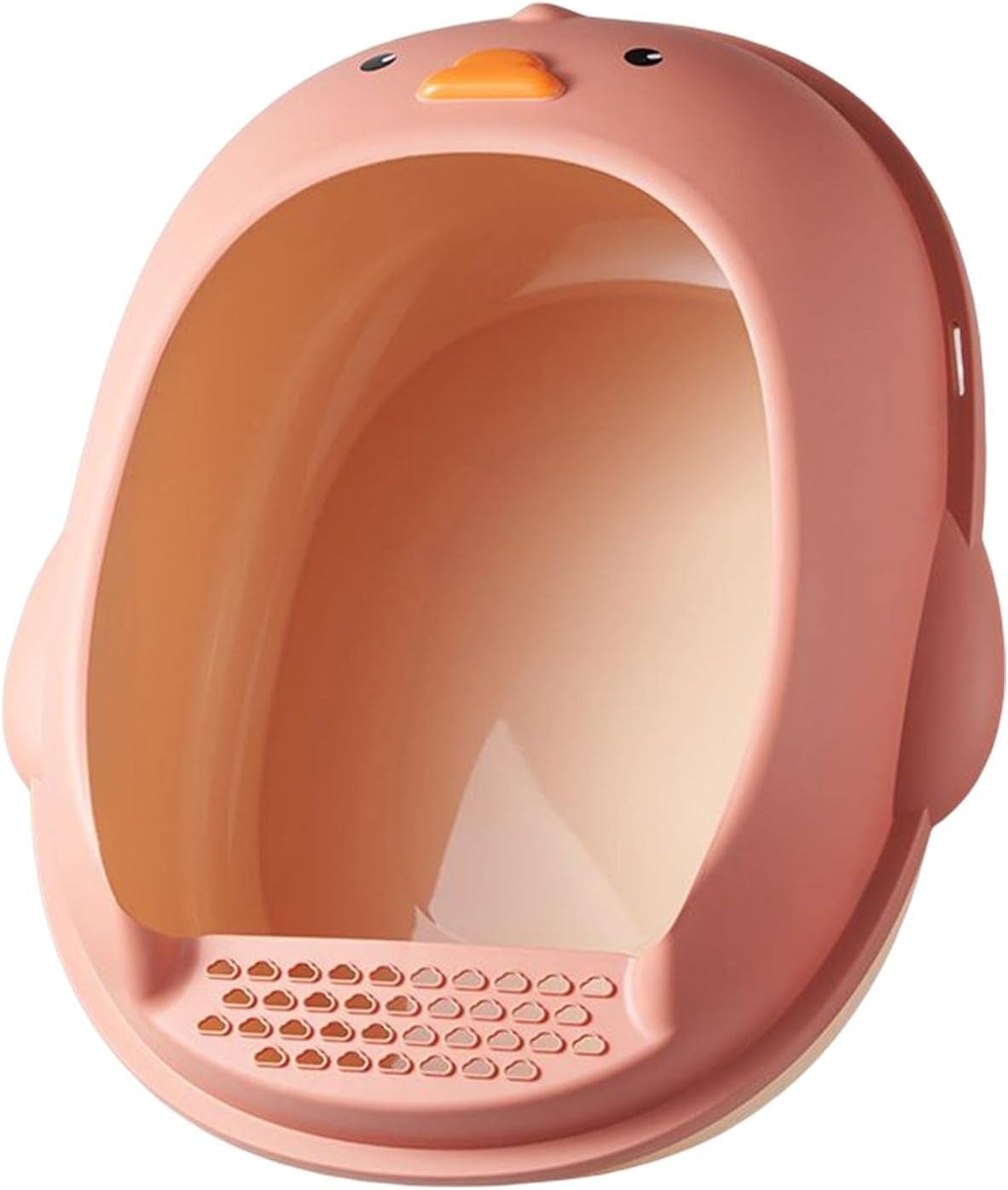Cat Litter Boxes Indoor Cats Semi Open Portable Cartoon Duck Shape Cat Litter Pan Cat Sandbox Cat Bedpan for Sand Box Supplies Rabbit Kitty, Green (Color : Pink) image number 5