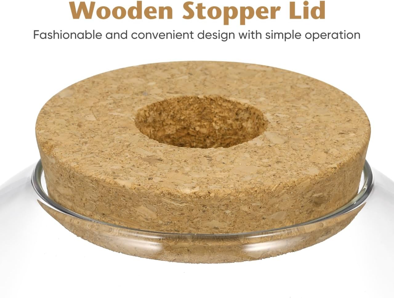 ULTECHNOVO Glass Terrarium: Transparent Glass Fish Tank with Cork Lid for Hydroponic Plants and Moss Landscape for Craft DIY Planter Decor Home and Wedding Centerpieces image number 2