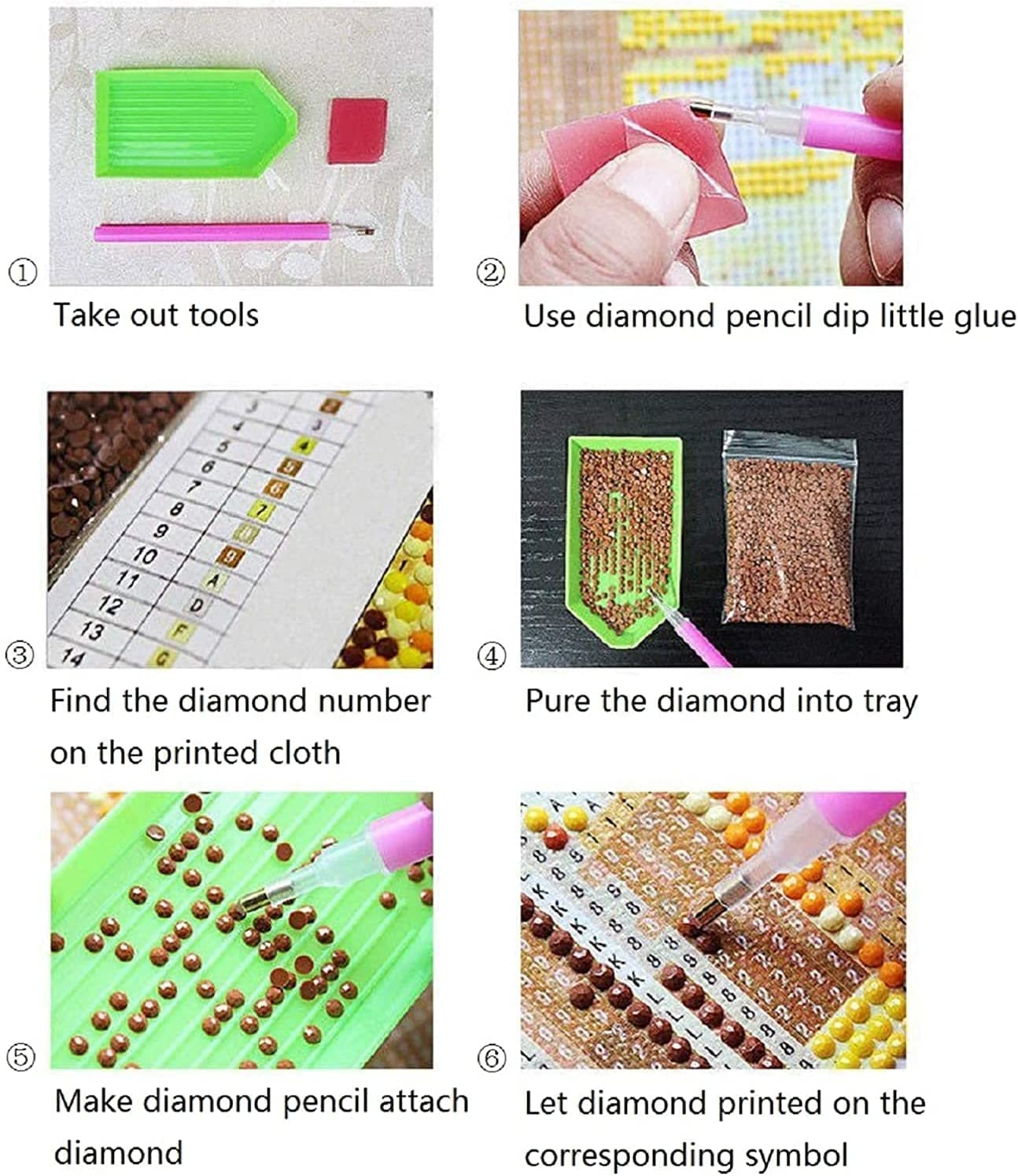 6 Pack Diamond Painting Kits for Adults, 5D Diamond Painting Full Drill round Rhinestone Scenery DIY 12" X 16" Diamond Art Kits Painting by Numbers Arts and Crafts for Home Decor(Seaside) (Seaside)