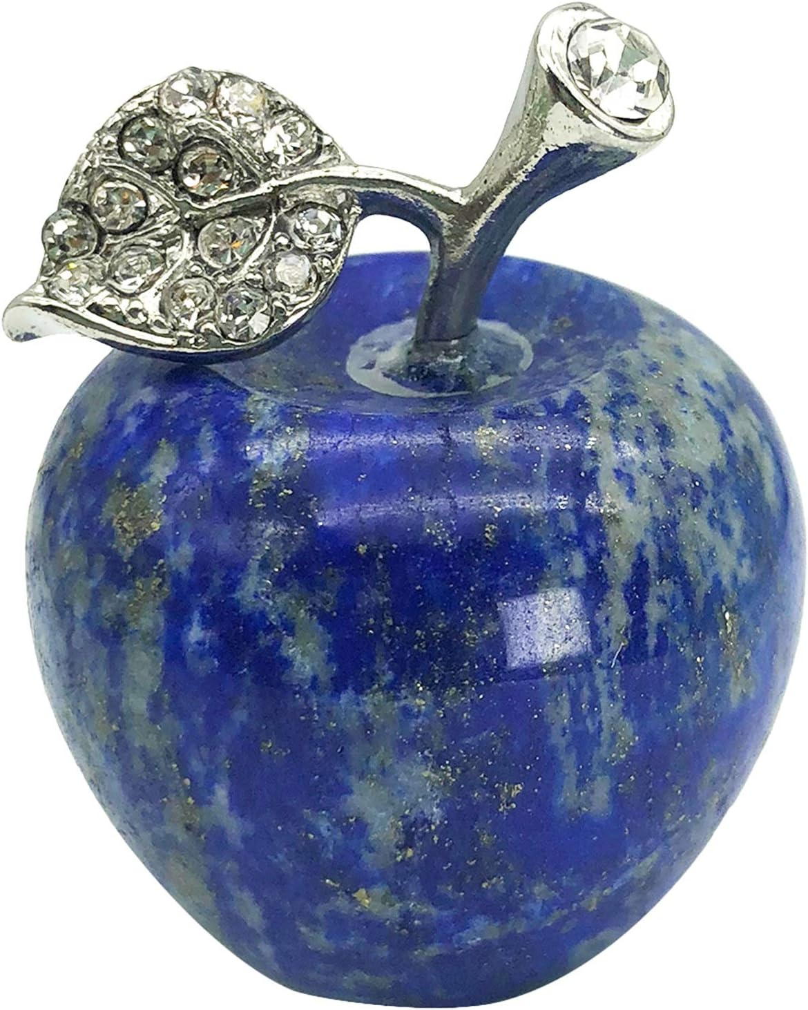 Neyisaa Synthetic Opalite Crystal Apple Decor, Healing Crystals Pocket Stone Fruit Figurine Craft Home Decoration 30Mm