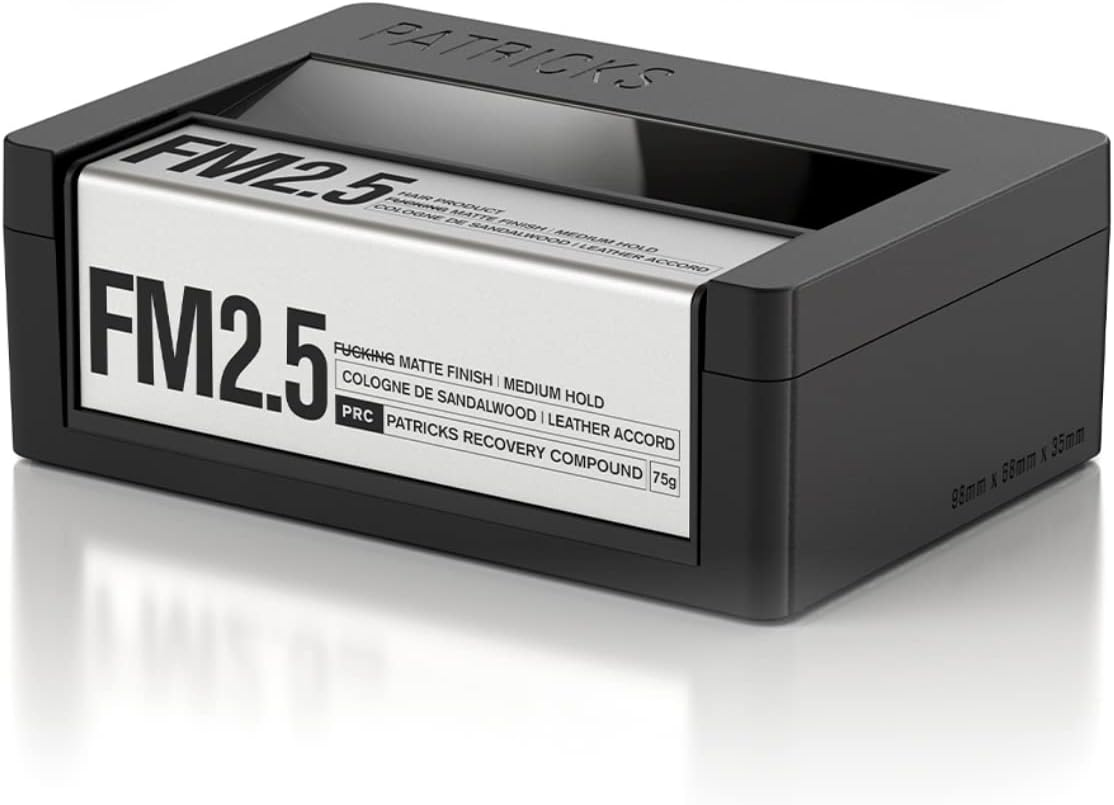 PATRICKS | FM2.5 Matte Pomade for Men'S Hair | Medium - High Hold Styling Product | Thickening Paste | Travel Friendly | Sulfate Free | Water Resistant | 75G image number 4