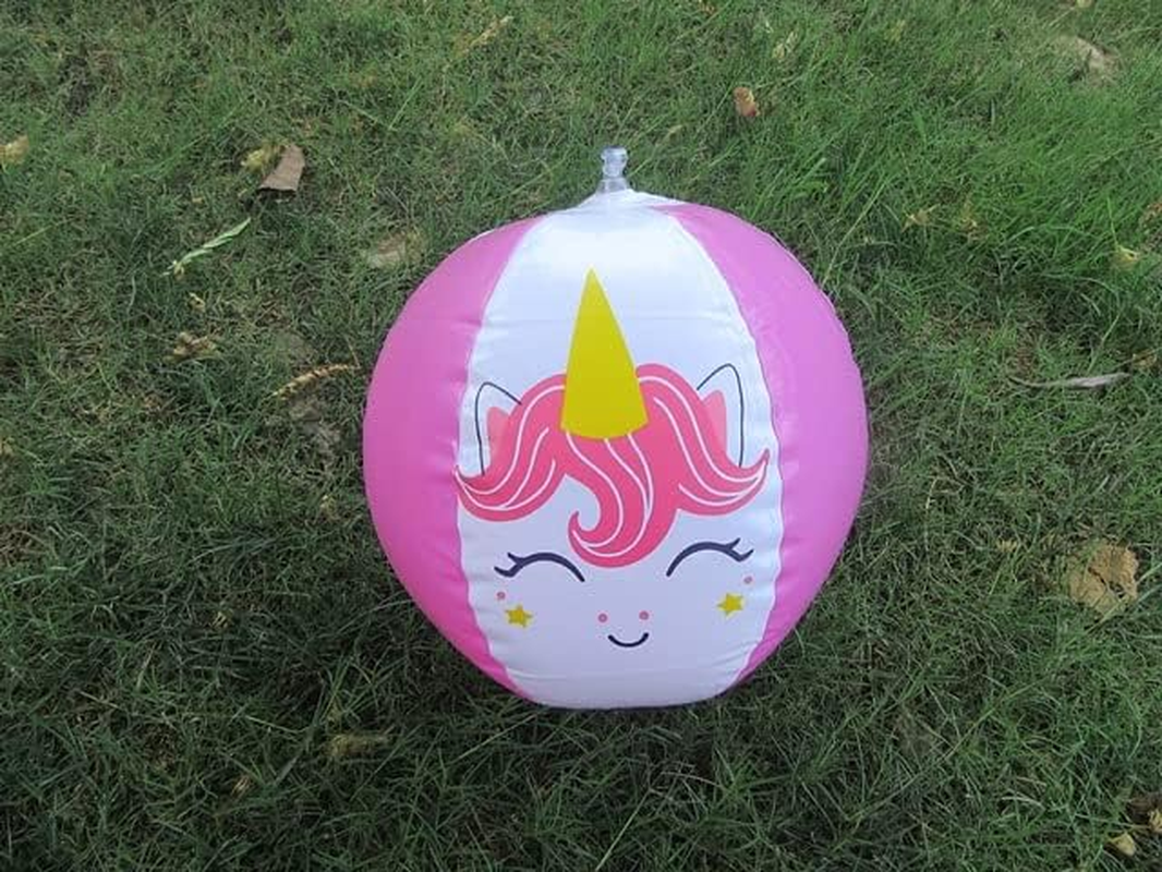 12Pcs Inflatable Unicorn Beach Ball Pool Party Fun Outdoor Toy image number 4