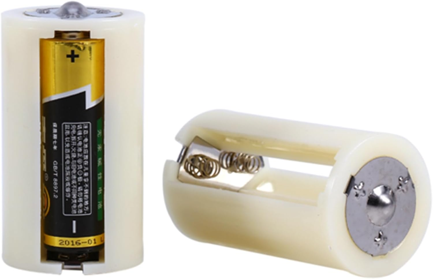 4Pcs AA to D Battery Converter Adapter Holder Case - Parallel Converter for 3 AA Batteries to Replace D Size Batteries - for Electronics and Emergency Use - and Portable Design image number 4