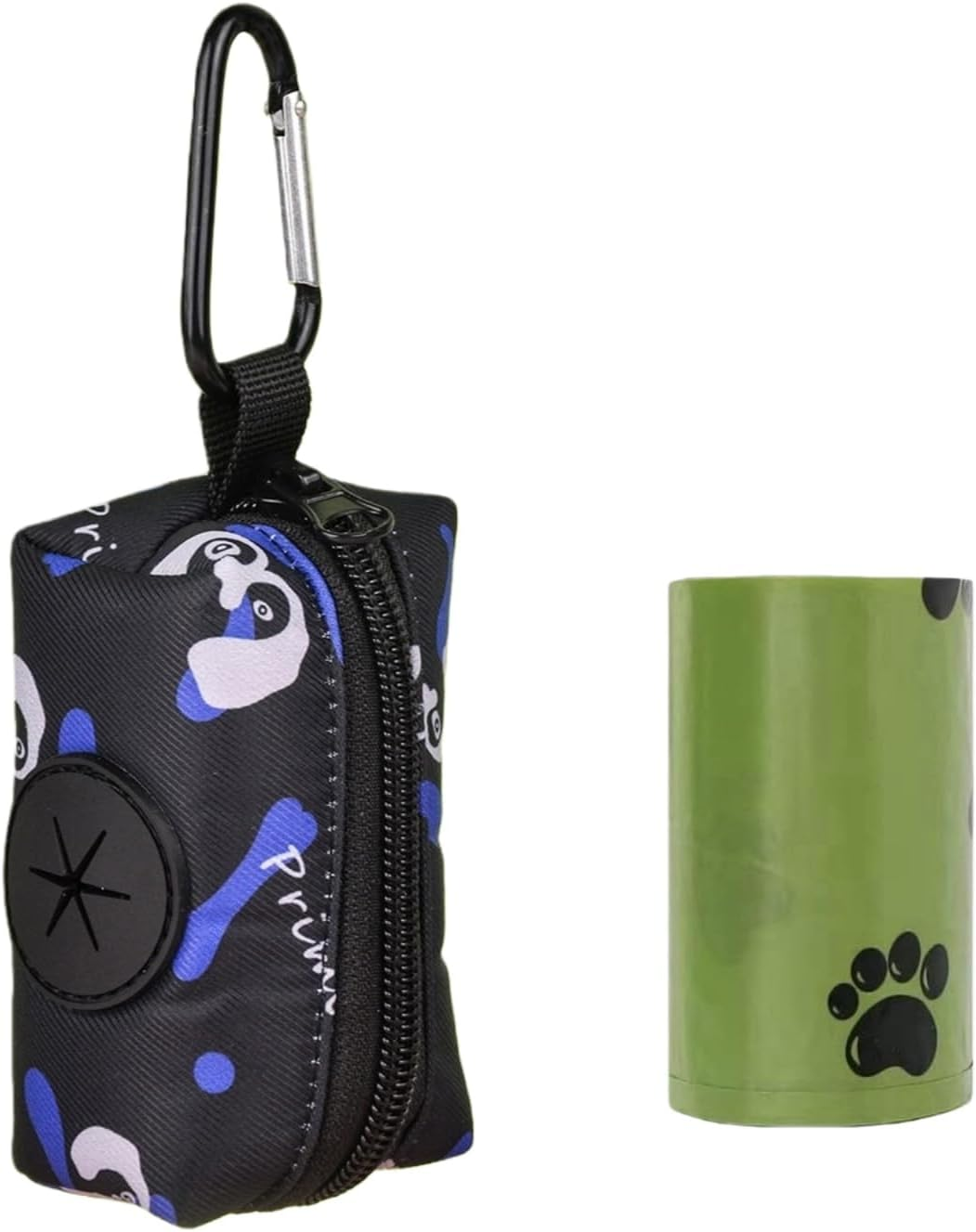 Dog Poop Bag Holder & Waste Bag Dispenser for Poo Bags Include 15Pcs Trash Bags (Black) image number 1