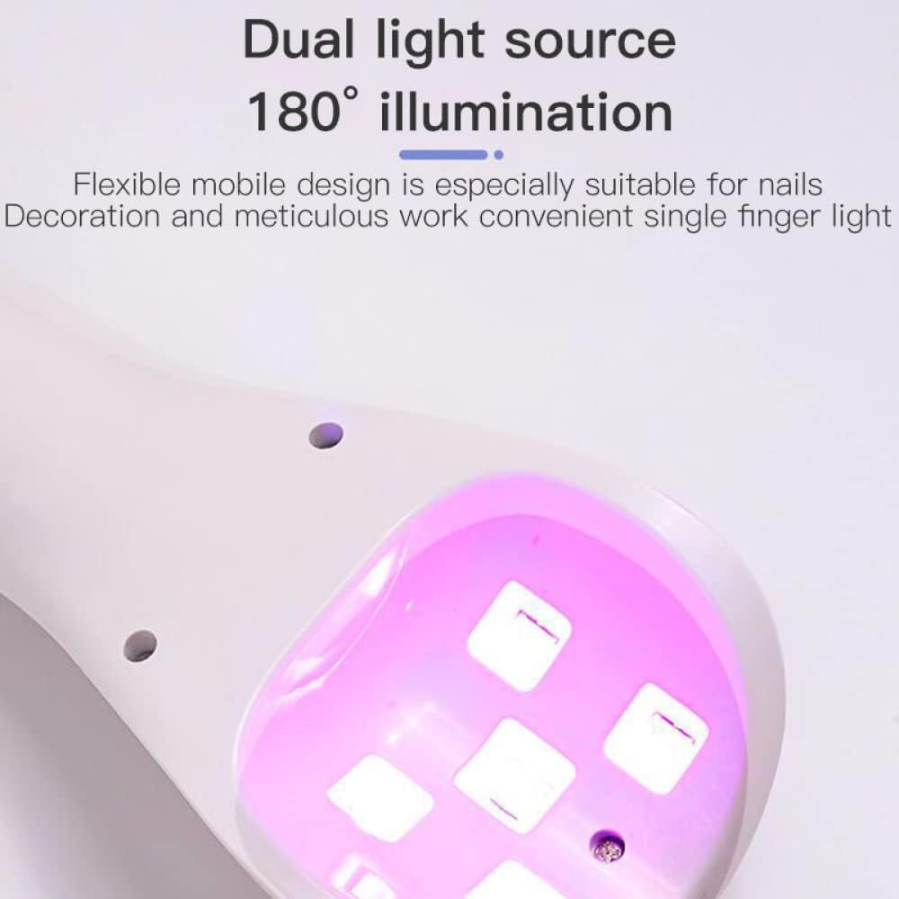 Nail Dryer Nail Art Lamp 18W Mini Nail Fan Quick Dry for Regular Nail Polish Uv Dryer Rechargeable Portable DIY Nail Phototherapy Machine Nail Lamp image number 2