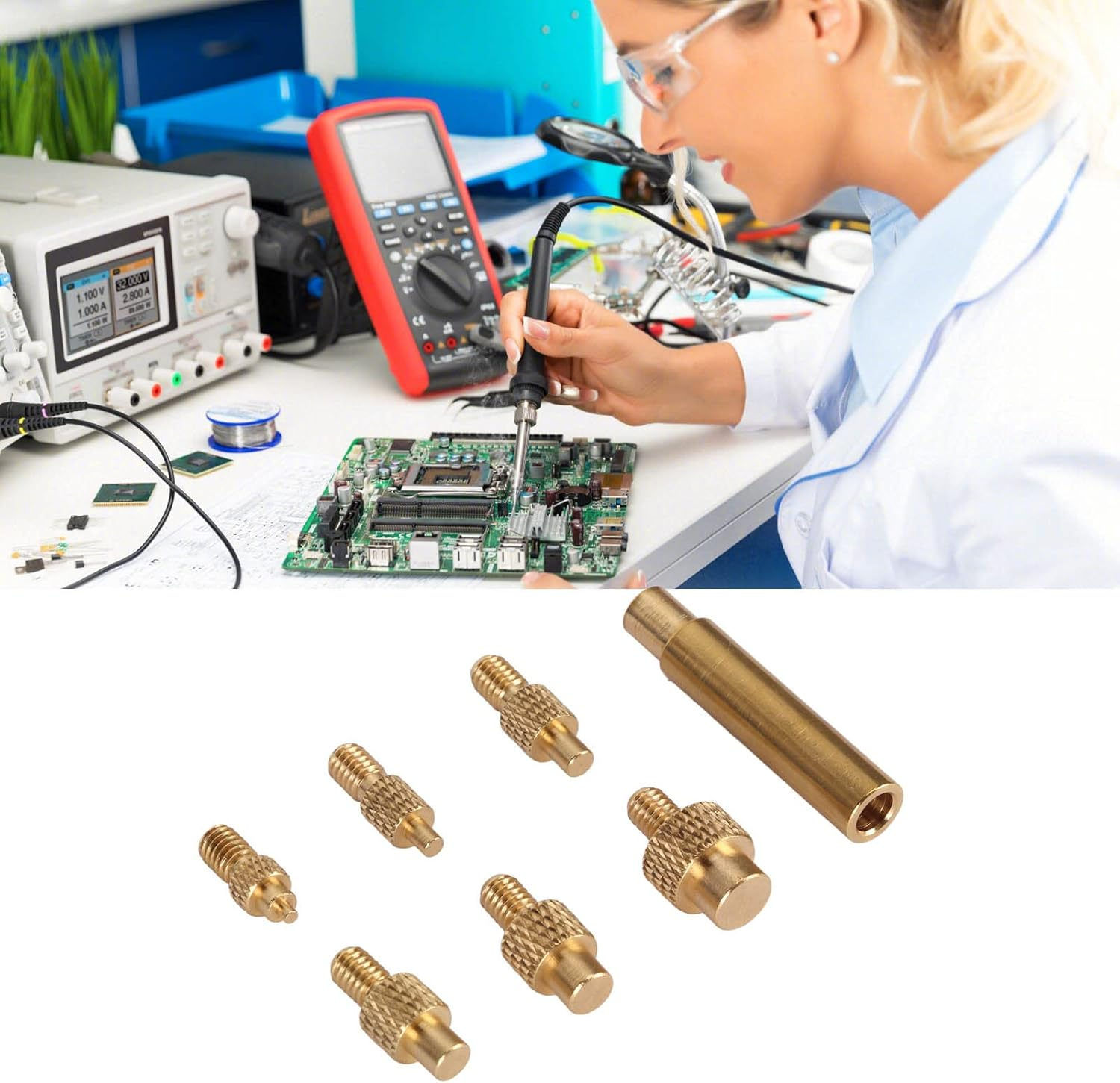 Universal Soldering Iron Tip M2 M2.5 M3 M4 M5 M6 1/4 Inch M8, Heat Set Insert Tip, for 3D Printer Parts image number 2