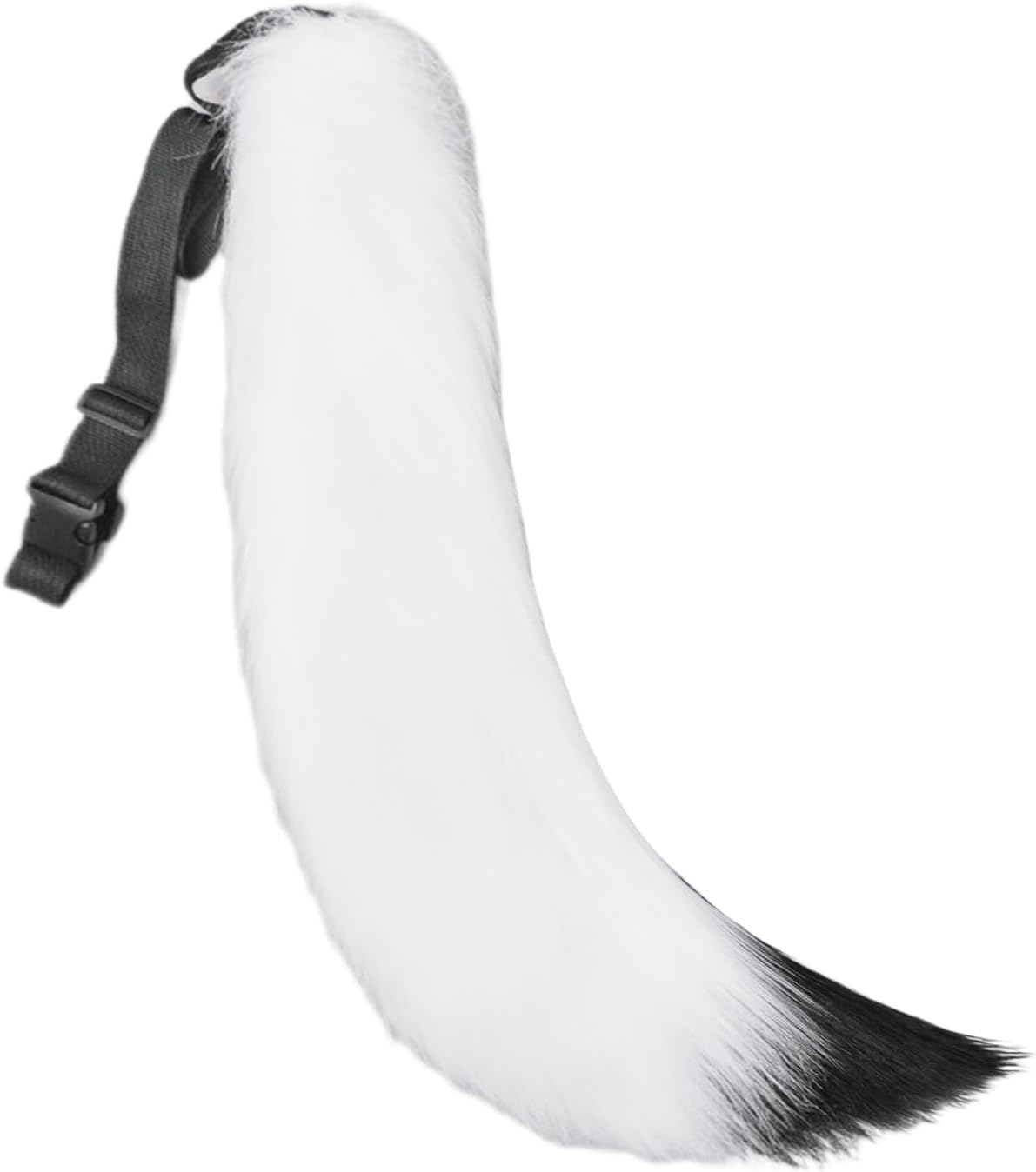 Fox Tail Therian Tail Realistic Furry Fur like Tail,Party Cosplay Suitable for Boys and Girls(White Black) image number 1