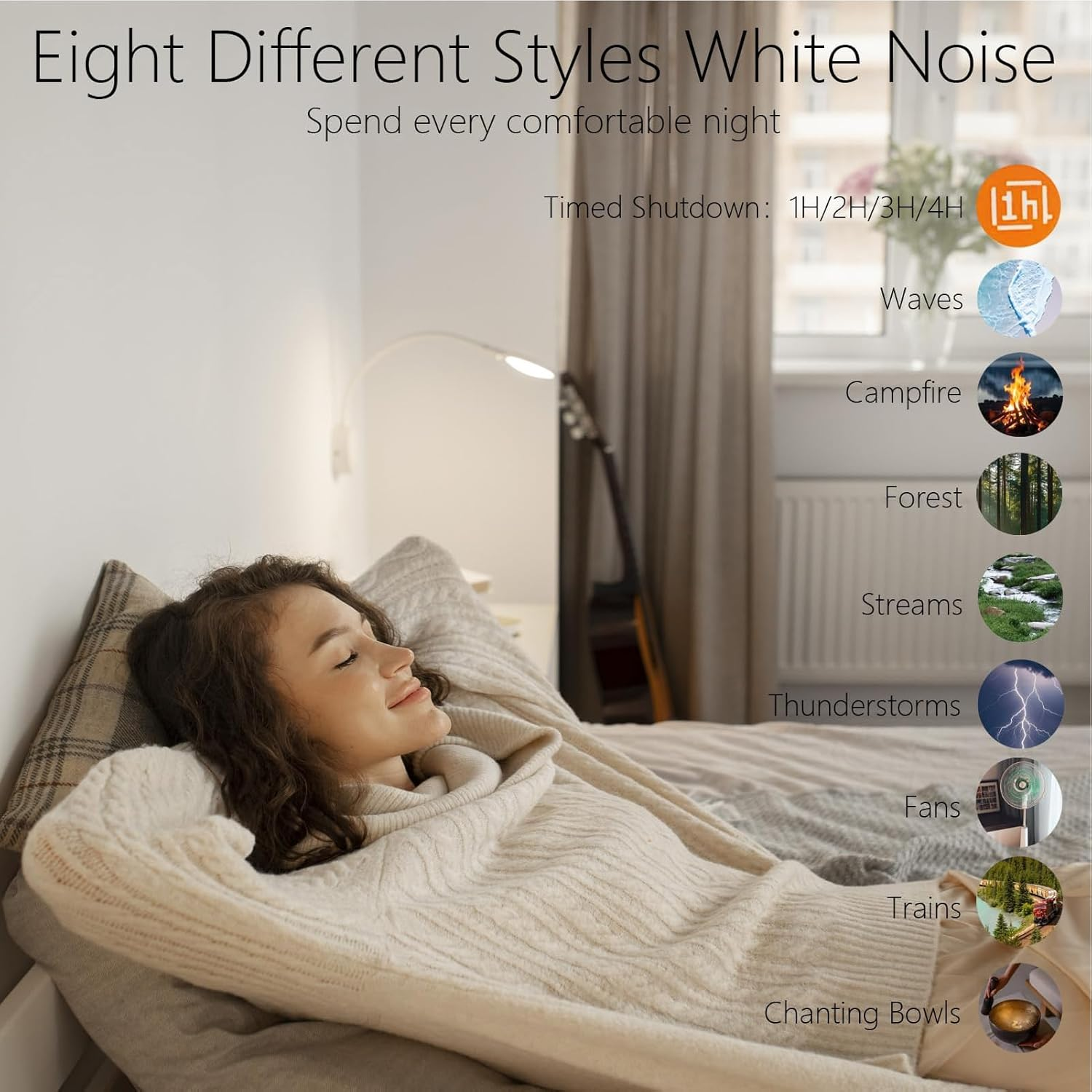 Sxhlseller Retro Bluetooth CD Player with Speaker, 4000Mah Portable Wireless Record Player with White Noise, RGB Lights,Dual Bass for Home, Bedroom, Relaxation image number 3