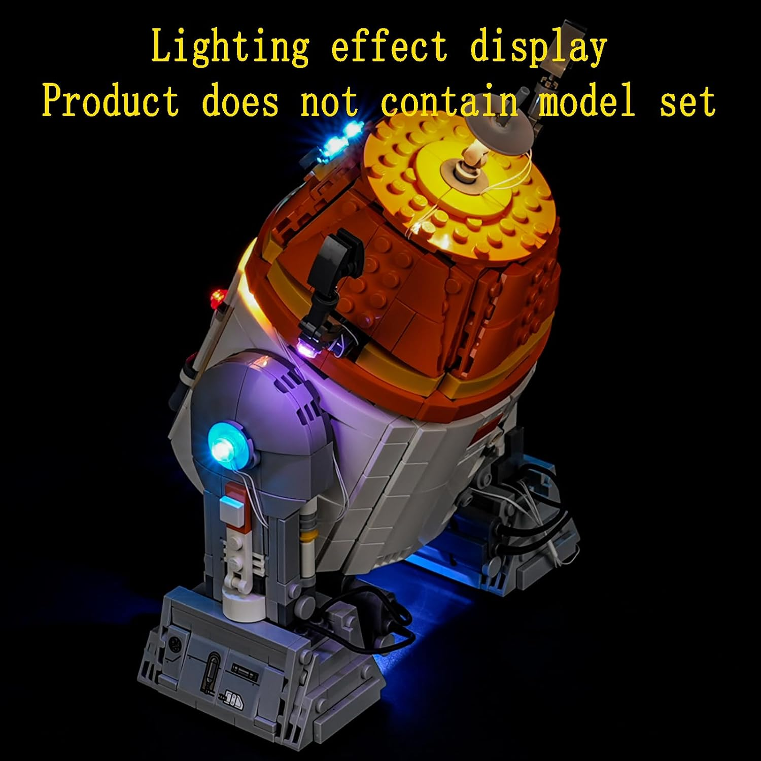 GEAMENT LED Light Kit Compatible with  Chopper (C1-10P) Astromech Droid Building Blocks Model - Lighting Set for 75416 (Model Set Not Included) image number 6