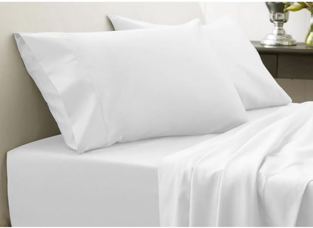 100% Bamboo Luxury Silk Feel Soft Sheet Set White (King) image number 1