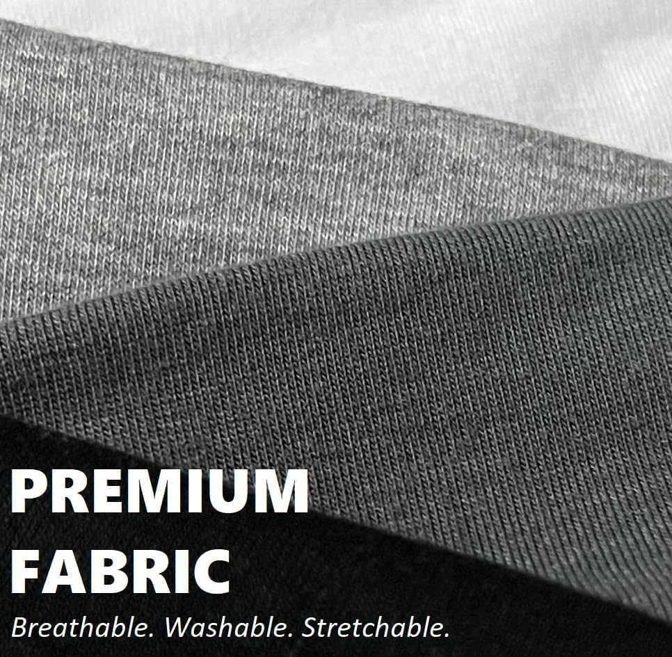 Weidllys Headbands for Women Men, 6-Pack Wide Non-Slip Stretchy Hair Bands, 4 Inch Fabric Sweatbands for Yoga, Workout, Sports, Fashion, Black White Grey image number 2