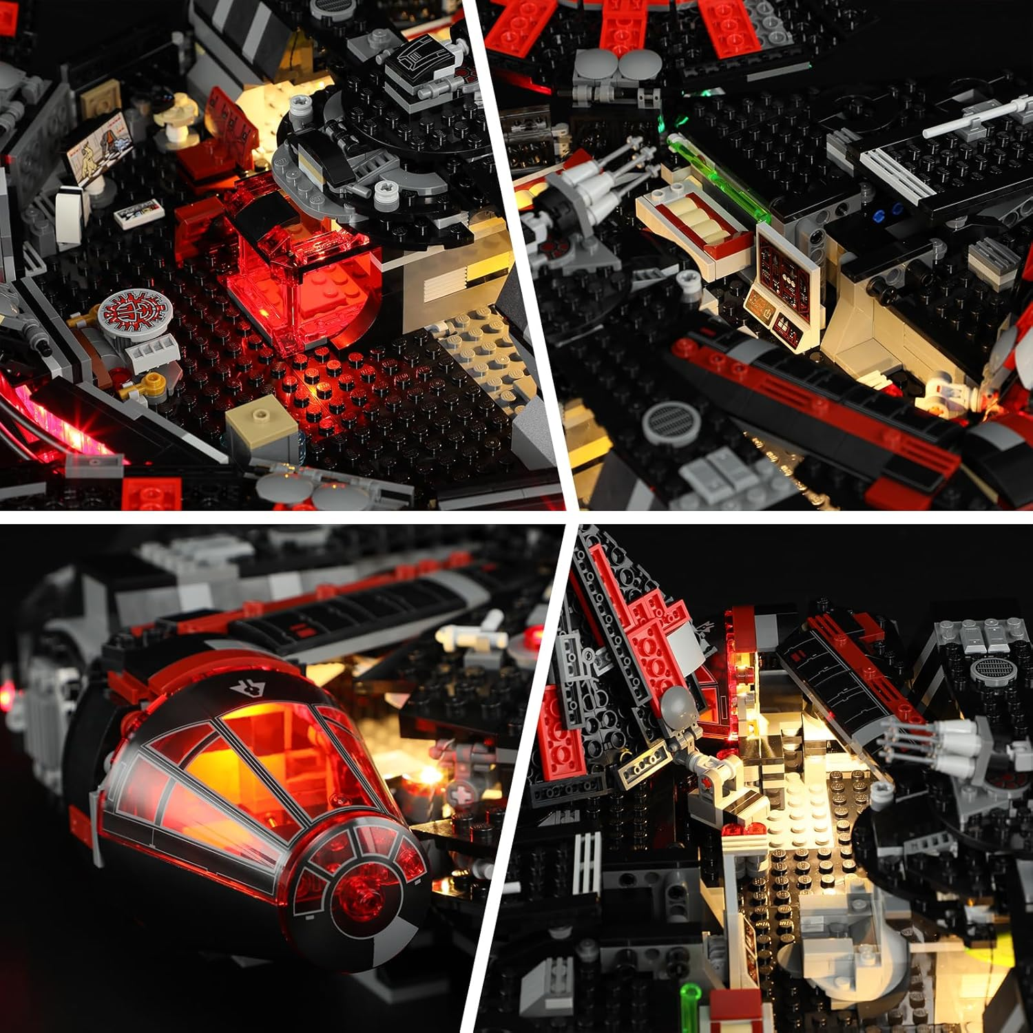 BRIKSMAX LED Light for  Halc&oacute;n Oscuro 75389 - Compatible with  Star Wars Building Blocks Model - without  Set image number 4