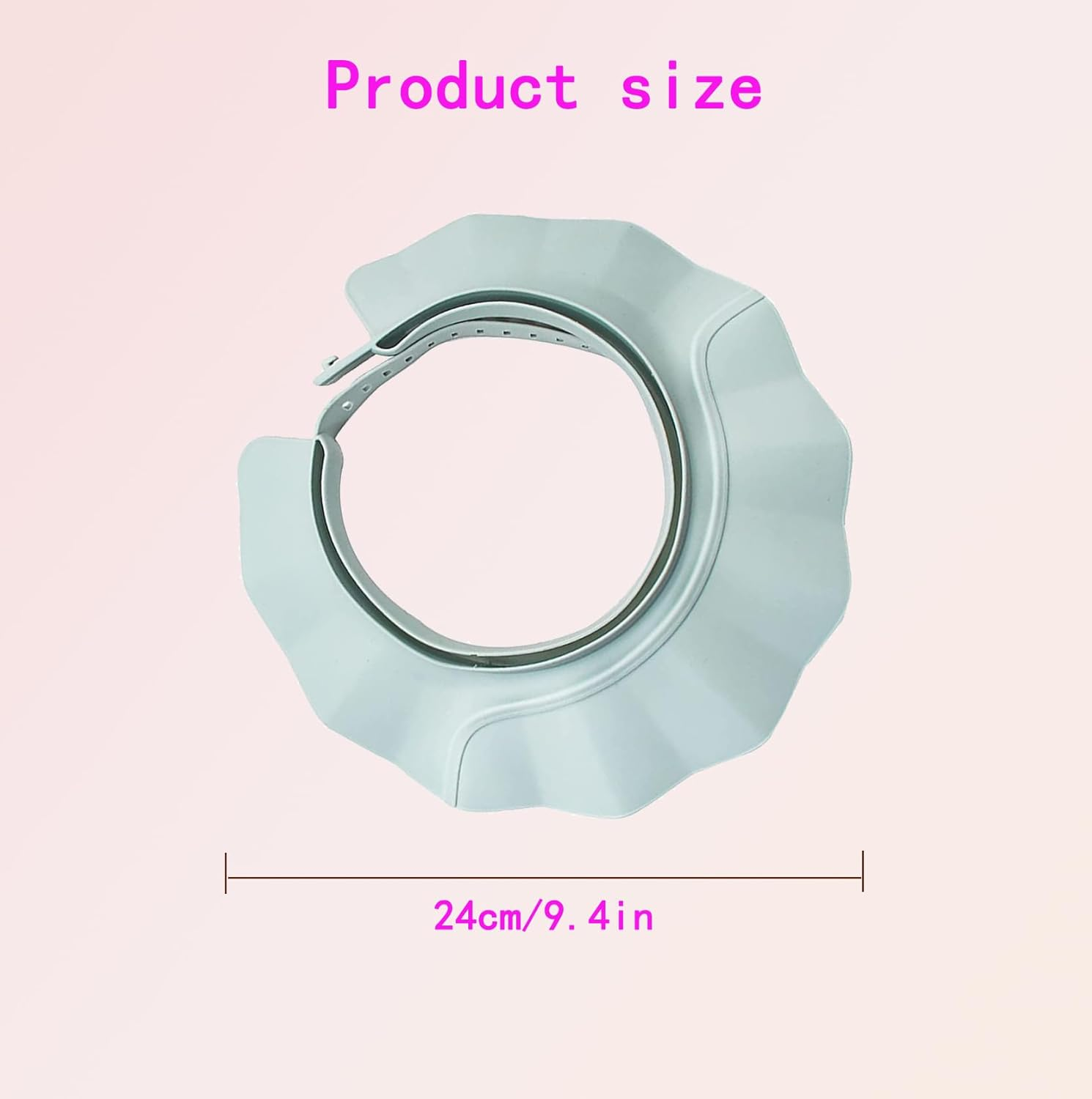 Adjustable Baby Shower Cap for Hair Washing | Bath Shield Visor Hat for Kids, Toddlers | Waterproof, Blue