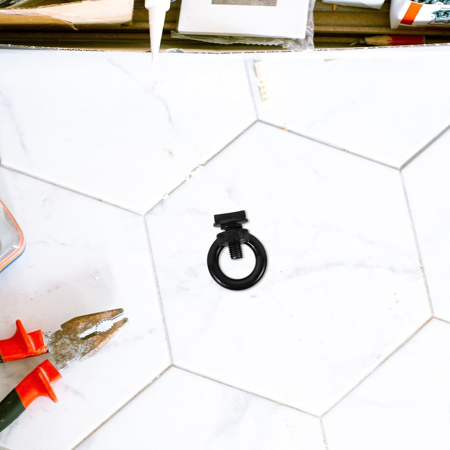 Heavy Duty T Slot Roof Rack Bolt M8 Black Eye Hook, Versatile T Track Accessories for Kayak Tie down and Cargo Mount, Compatible Truck and Vehicle Roof Rail Systems image number 2