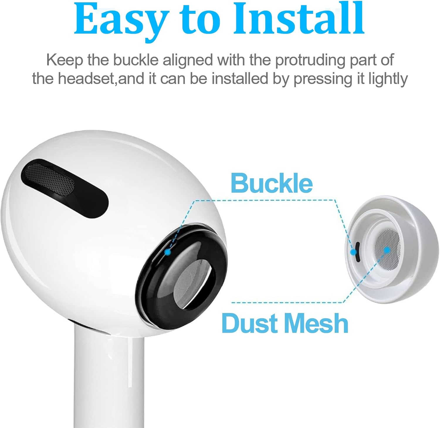 Umvowuxa 3 Pairs Replacement Ear Tips for Airpods Pro and Airpods Pro 2Nd Generation Earphones with Noise Reduction Hole, Soft Silicone Replacement Ear Tips Fit in the Charging Case (S/M/L) image number 4