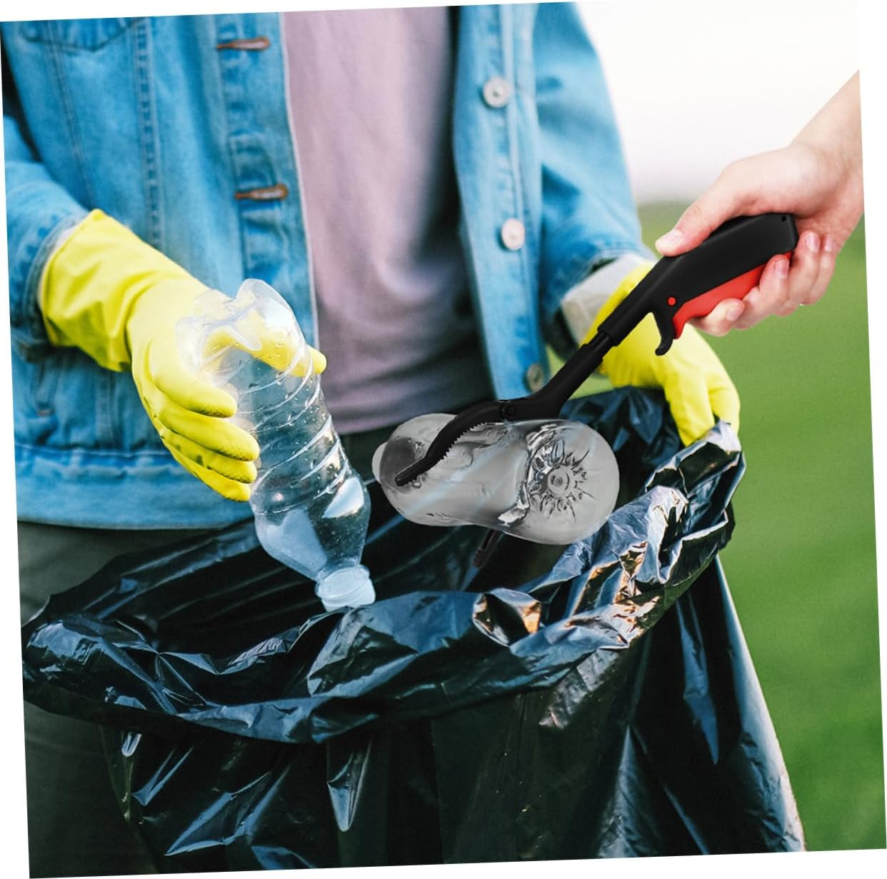 NOLITOY 2Sets Trash Picker Gripper Reacher Grabber Tool Handicap Accessories for Daily Living Reachers and Grabbers for Seniors Hand Grabber for Reaching Mini Grabber Tool Pickup 2Pcs*2 image number 1