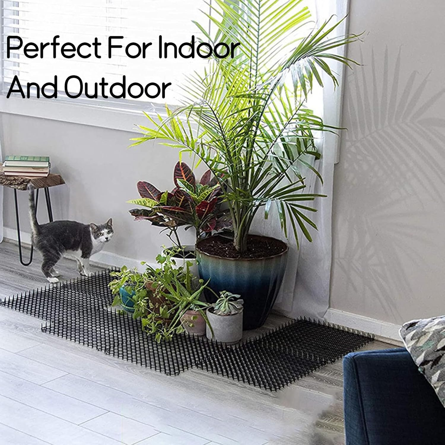 Thorn Grid against Cats, 15 Pieces Cat Mat with Spikes, Thorn Grid, Animal Barrier against Cats, Animal Repellent, Scat Spike, Animal Barrier, Thorn Grid, Cat Repellent for Cats, Rabbits, Birds image number 4