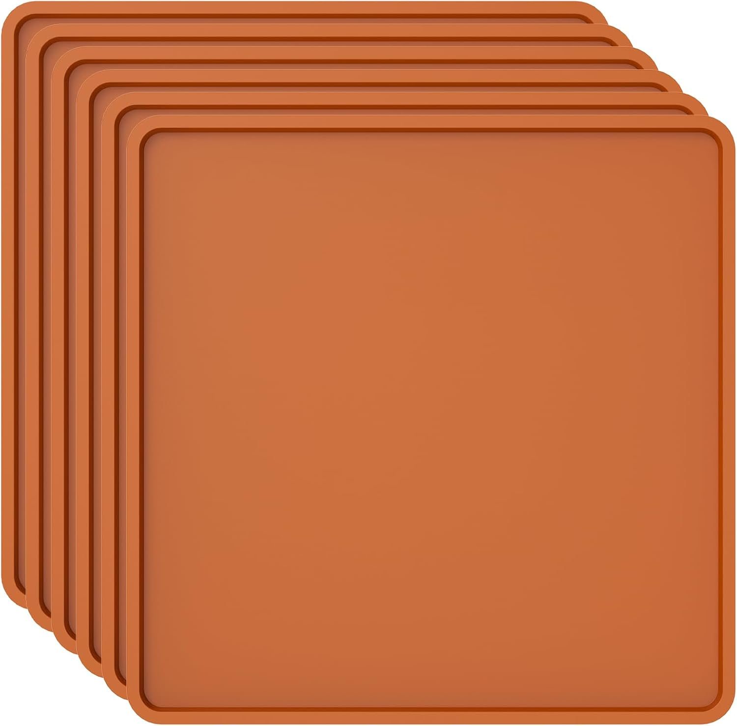 4Pcs / 6Pcs Silicone Tray Liner,Dryer Mat,Silicone Tray Mat,Silicone Fruit Leather Trays,Fruit Leather Tray,Non Stick Silicone Dehydrator Mats for Fruits Meat Vegetables (4Pcs / Set)