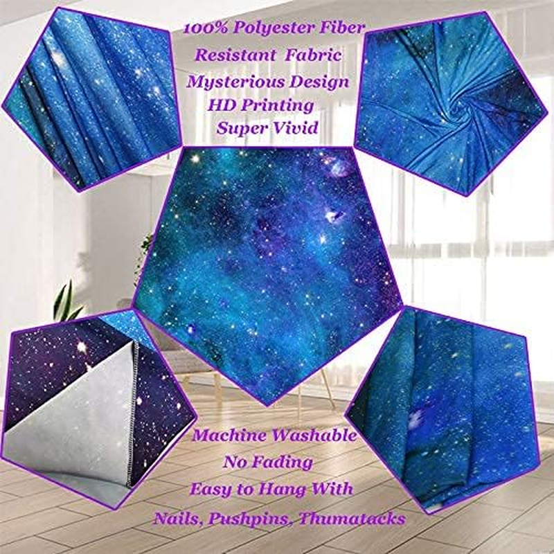 Roveking Bohemian Elephant Tapestry, Blue Galaxy, M/51.2" &times; 59.1", Living Room, Bedroom Decor image number 4