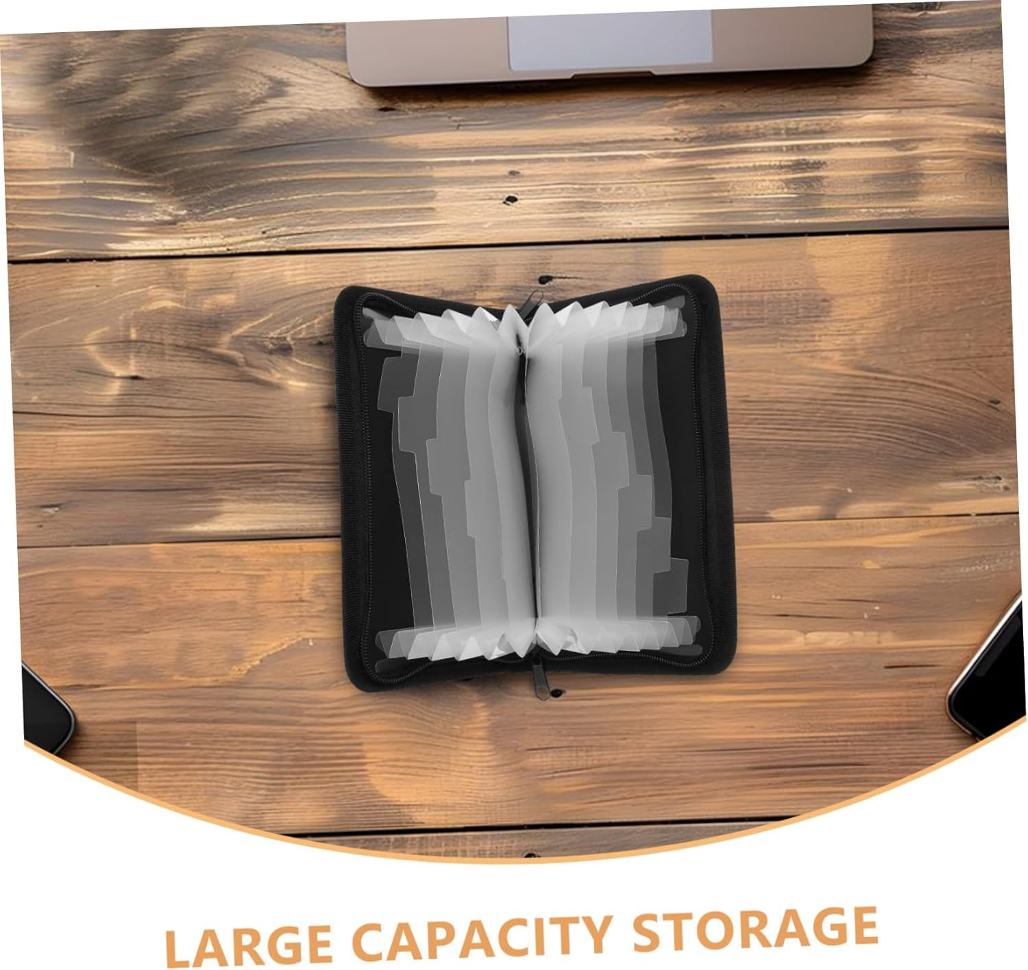 MINAOLULUS Portable Accordion File Organizer Zipper Multi-Layer Document Storage for Receipts Cards and Items Lightweight and Versatile Filing image number 5