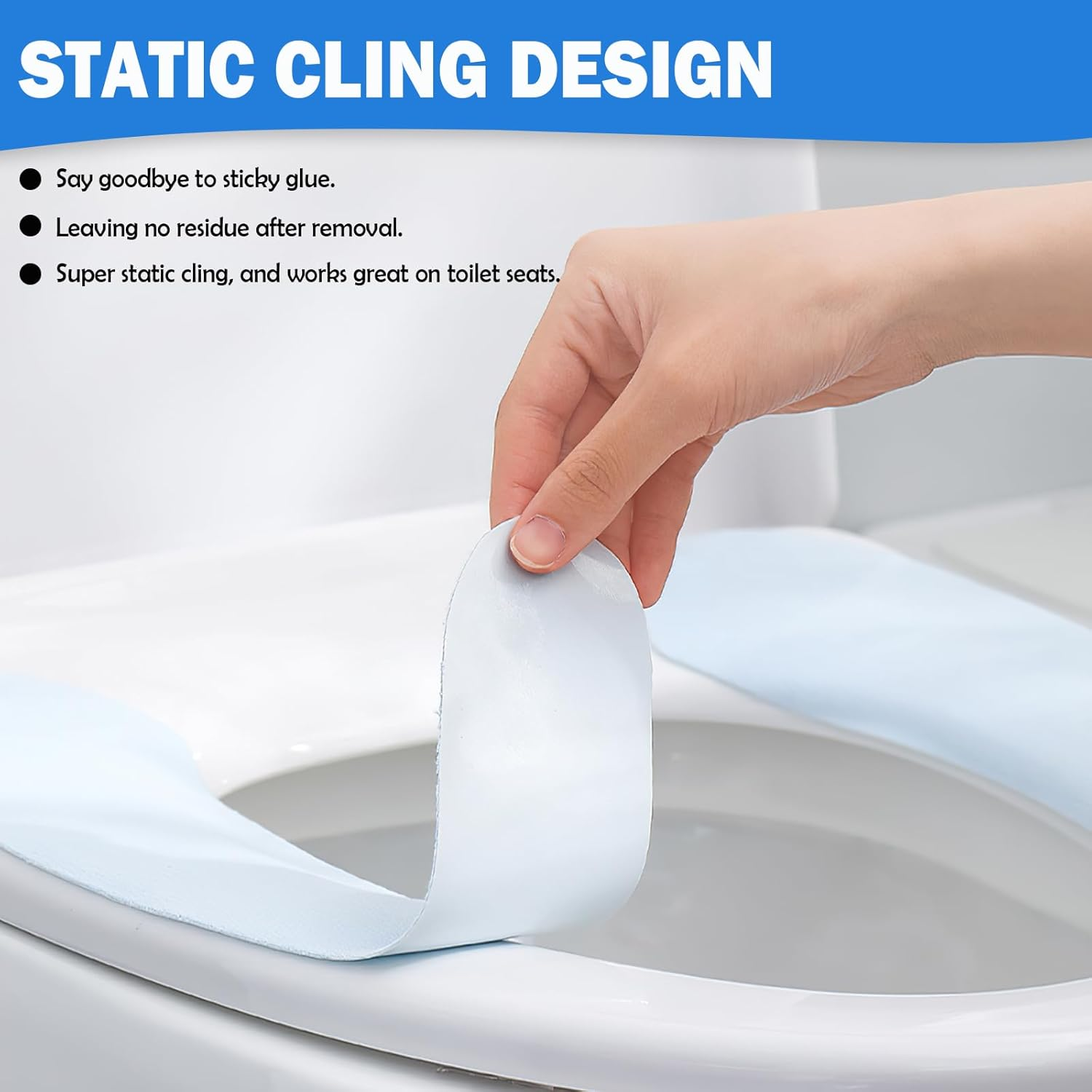 Iensen Thin and Warm Toilet Seat Cover Pad &ndash; Self-Adhesive, Adjustable and Cut-To-Fit, Comfortable and Easy to Clean, Perfect for Home Bathrooms (Pink) image number 3