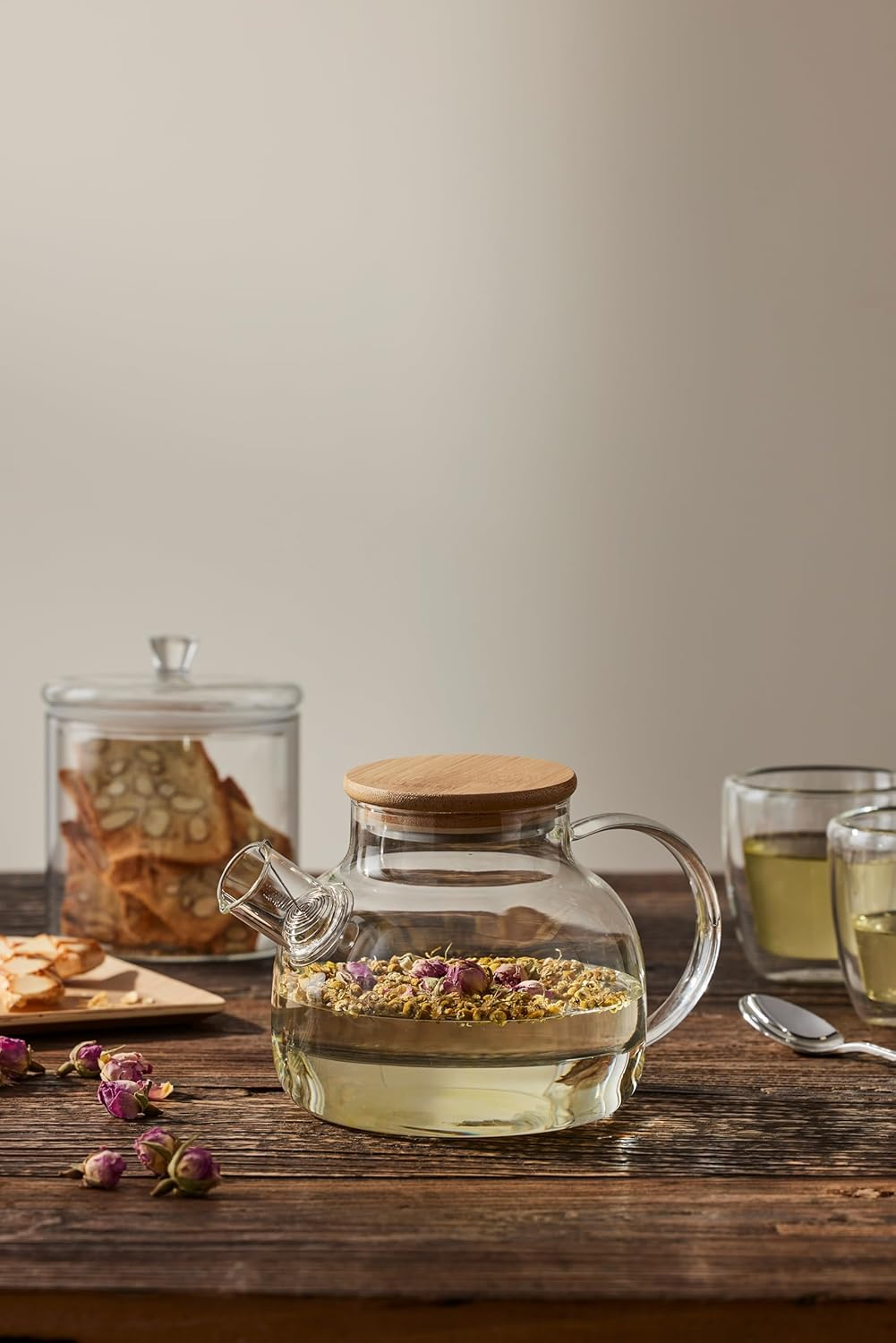 Leaf & Bean Frankie Glass Teapot with Filter, 1 Liter Capacity image number 4