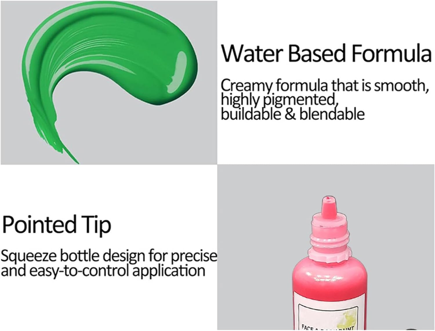 Face Painting Kit for Kids - 6 Colors Festive Facial Paint,Water-Based Washable Eye Face Colors for Men Women Kids Party Festival Christmas Halloween Cosplay Clown image number 5