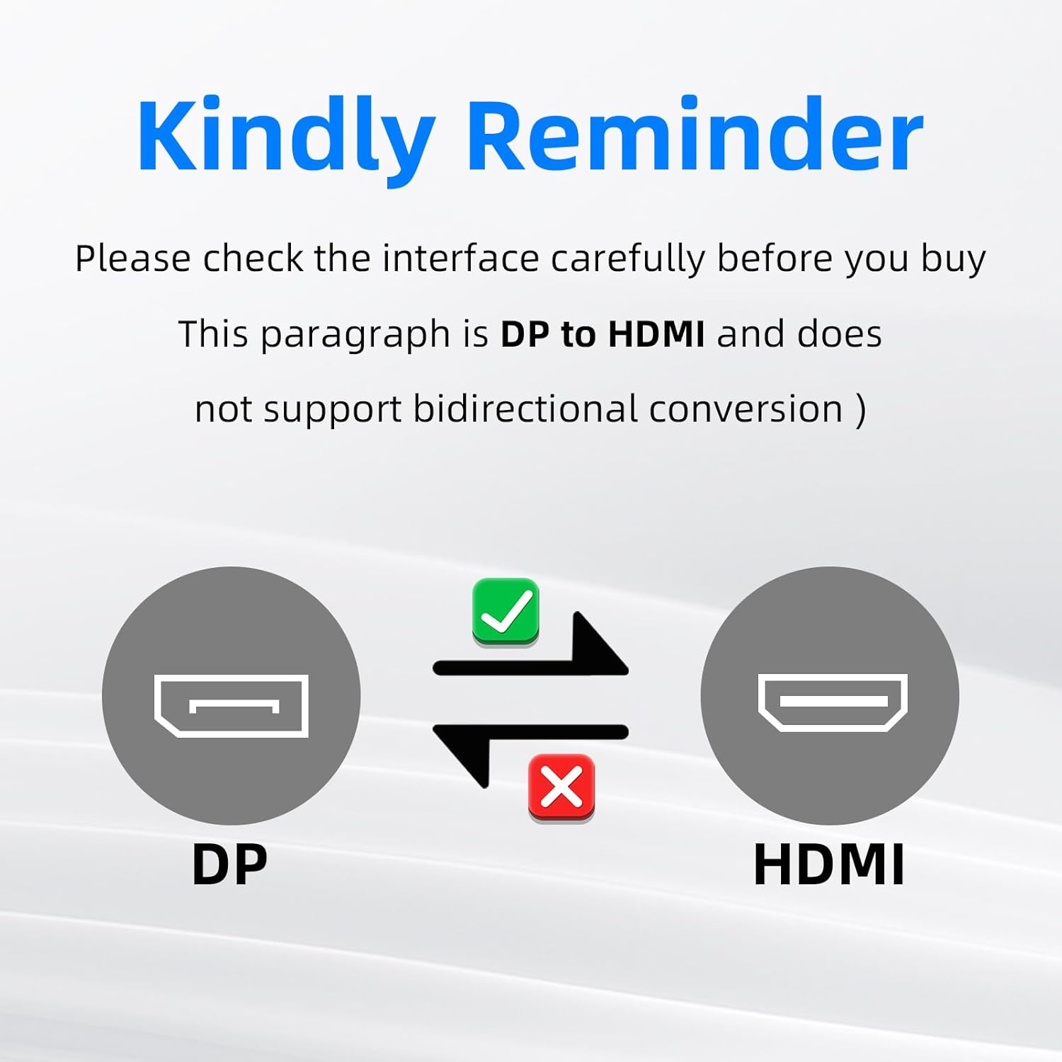 Displayport to HDMI Adapter (4K 60Hz) 2 Pack, Unidirection Display Port to Hdmi Adapter Male to Female, Non-Bidirectional DP Output to HDMI Input Converter (4K@60Hz, 2 Pack) image number 4