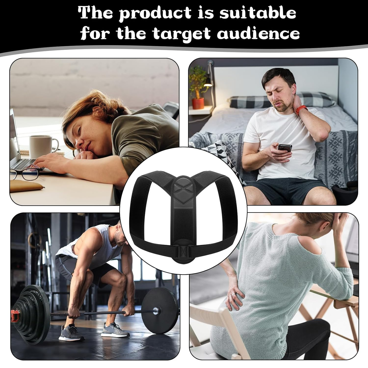 Posture Corrector for Men & Women, Upper Body Support, Back Support, Can Relieve Neck and Shoulder Pain Caused by Poor Posture and Hunchback - Comfortable Back Posture Corrector image number 5