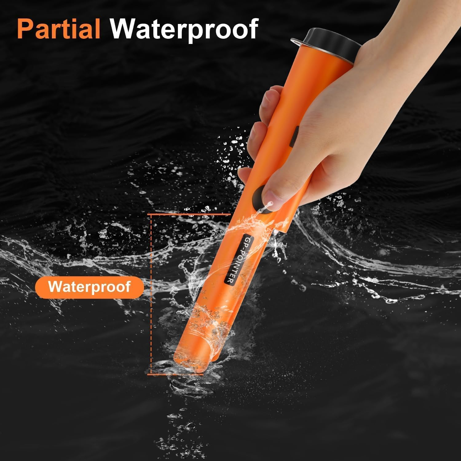 Metal Detector Pinpointer, Waterproof Handheld Convenient Pin Pointer Wand with Battery and Holster, 360&deg;Scanning Locating Gold Coin Silver Jewelry