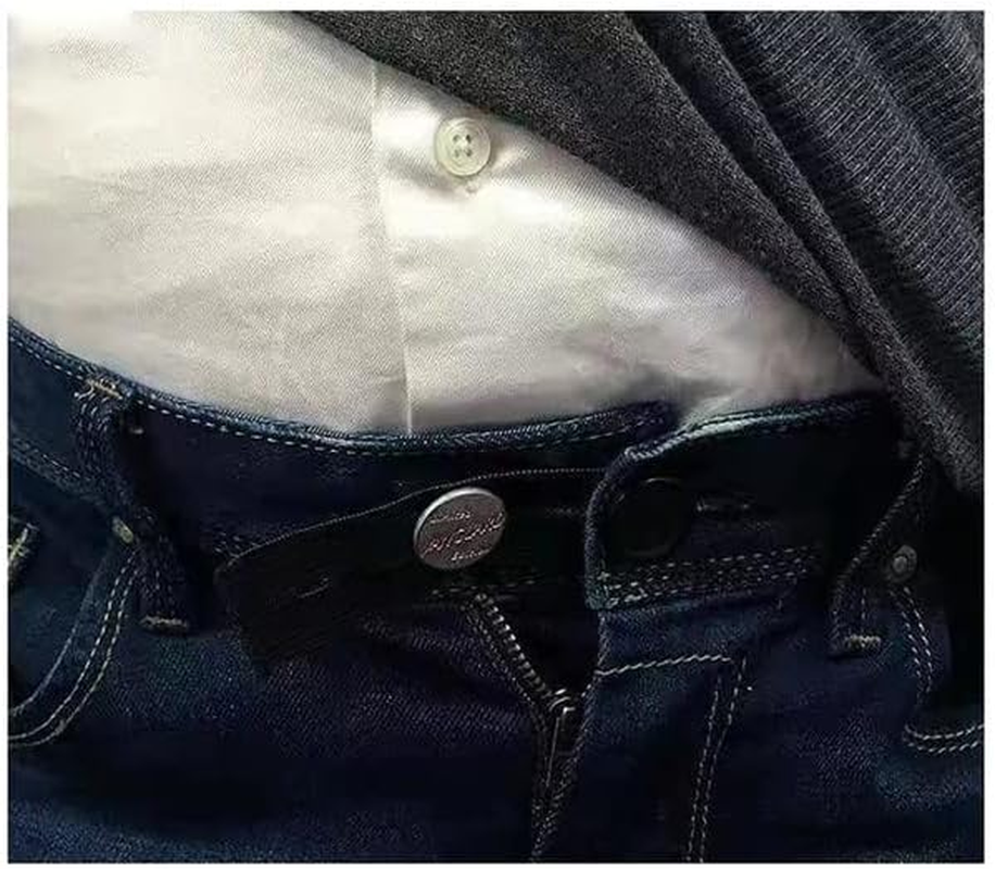 Adjustable Waist Extender, 6Pcs Adjustable Elastic Waist Extenders, Elastic Waist Extenders, Elastic Button Extender Pants Waist Extension for Trousers Jeans Pants Slacks Pregnant Trousers image number 5