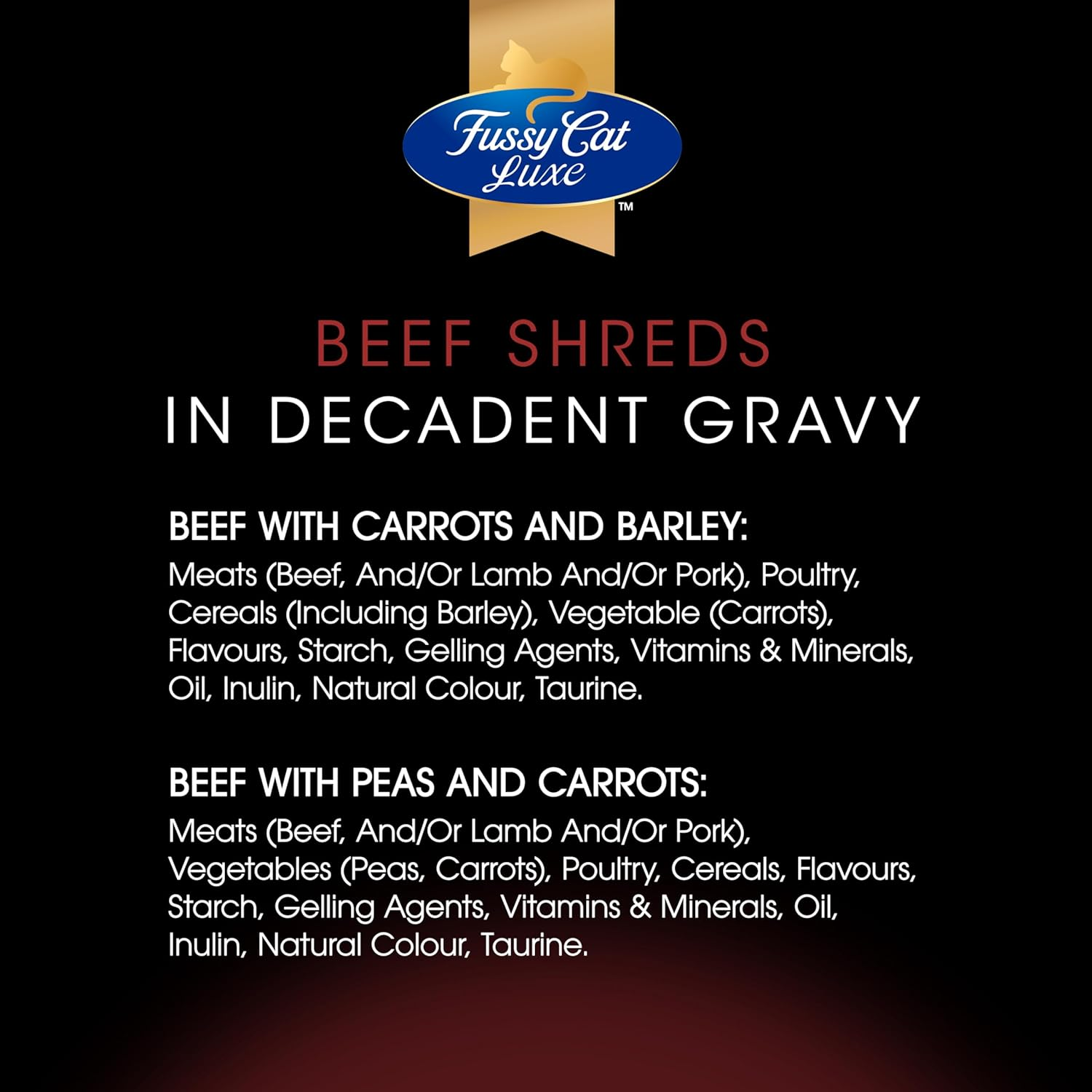 Fussy Cat Luxe Wet Dog Food, Beef Shreds Decadent Gravy 12X70G - Elevated Taste, Real Beef Shreds, Complete & Balanced, Australian Made Cat Food image number 5