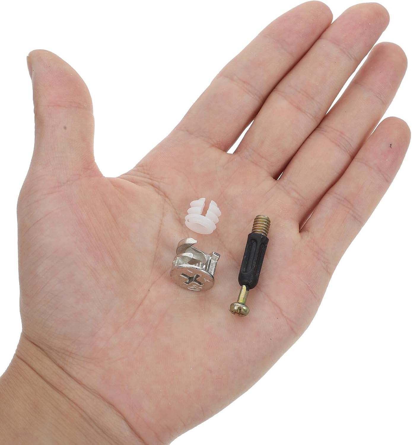 Kisangel 30 Sets Furniture Connector Cam Locks Kit with Alloy Cam, 35Mm Plastic Dowels and Embedded Screws, Cabinet Fasteners Hardware for Wardrobe, Drawer and Table Assembly in Home And